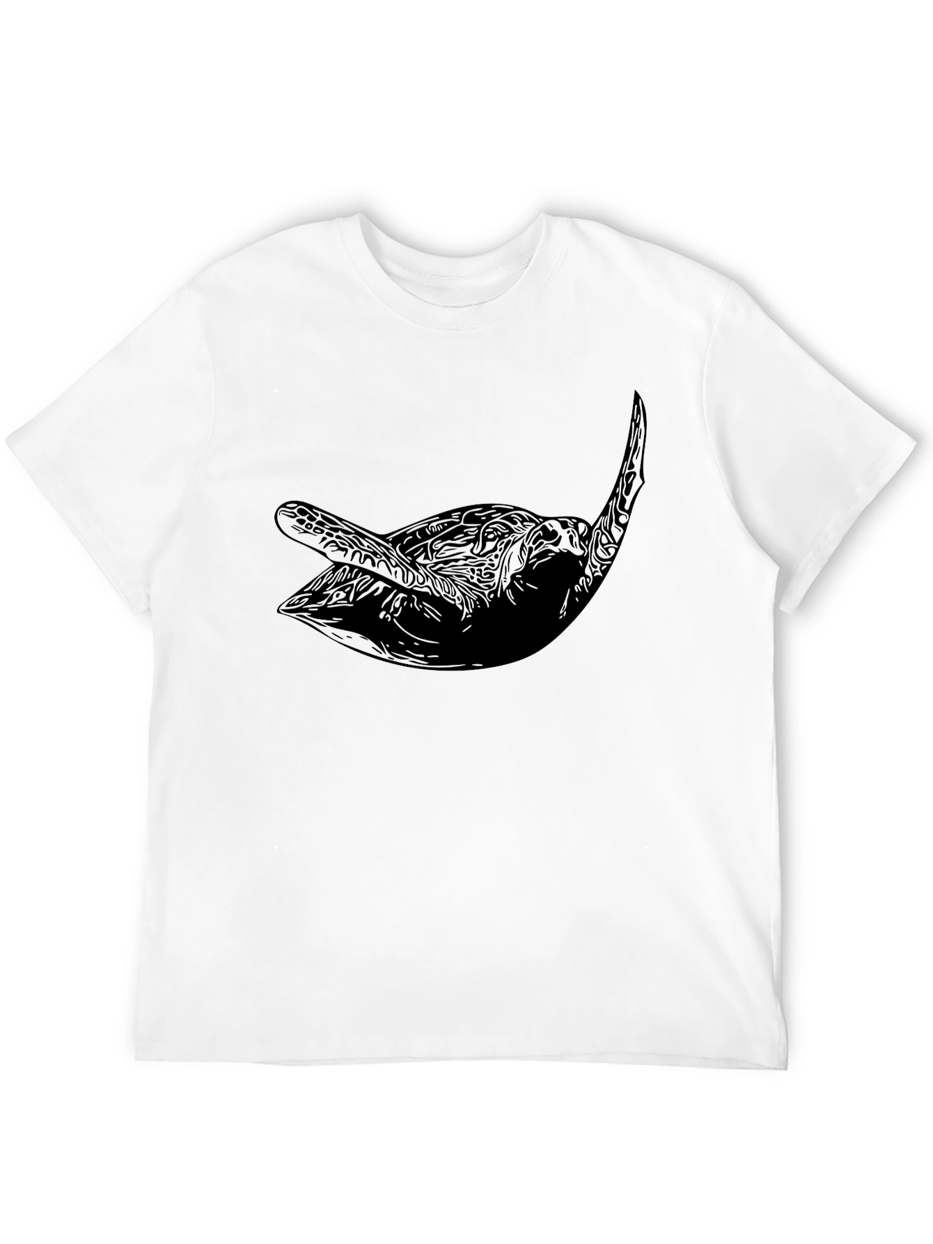 Mens Black Sea Turtle Graphic Tee