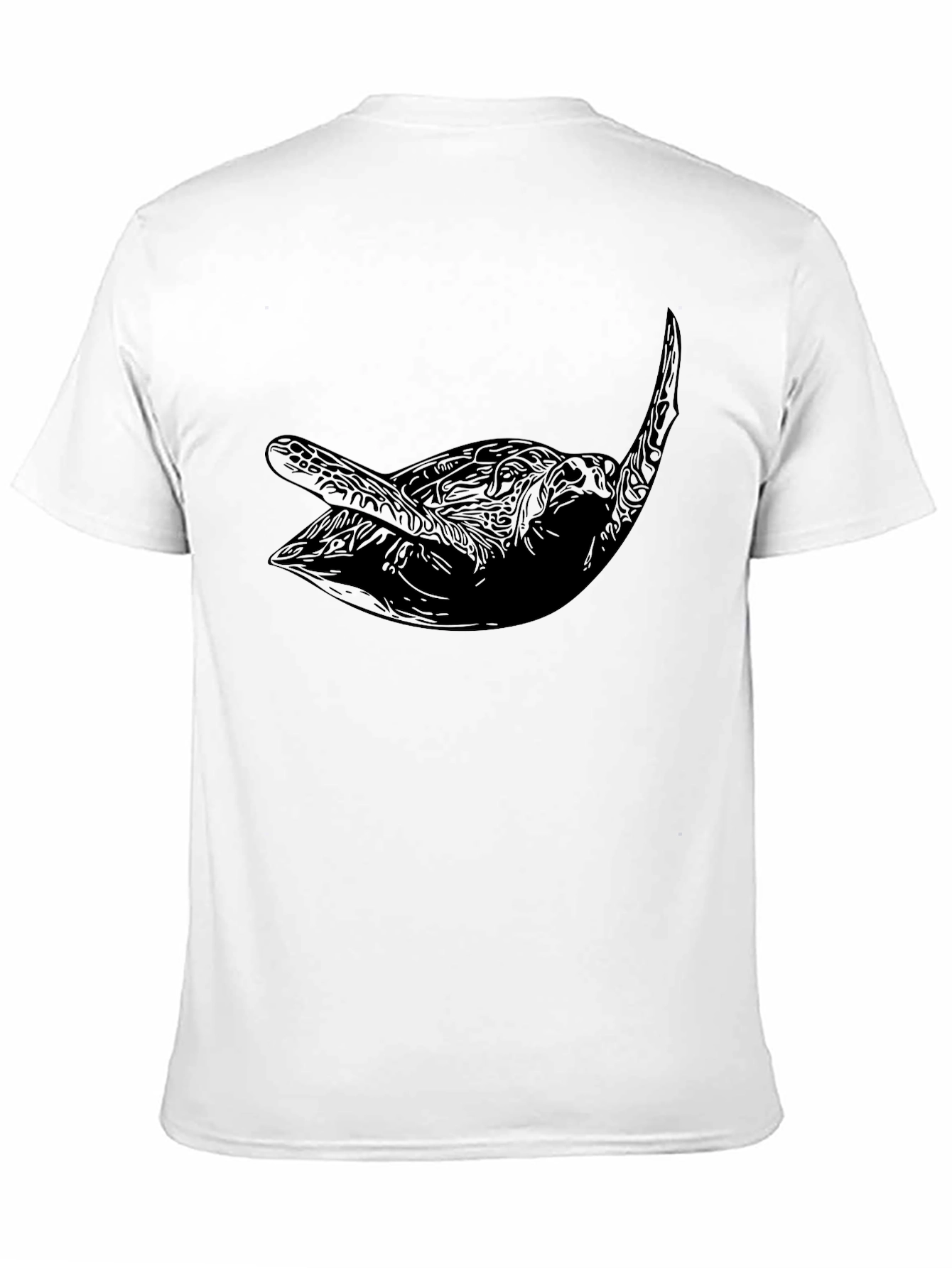Mens Black Sea Turtle Graphic Tee