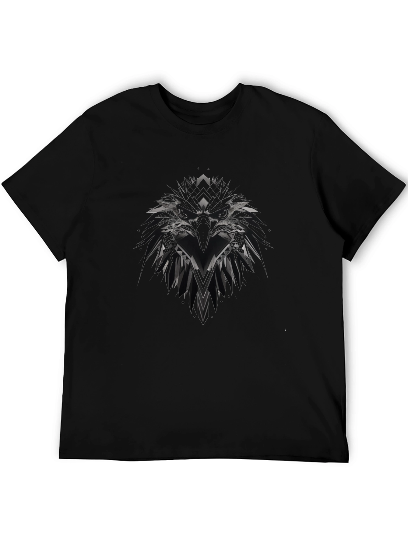 Mens Black Eagle Graphic T-Shirt