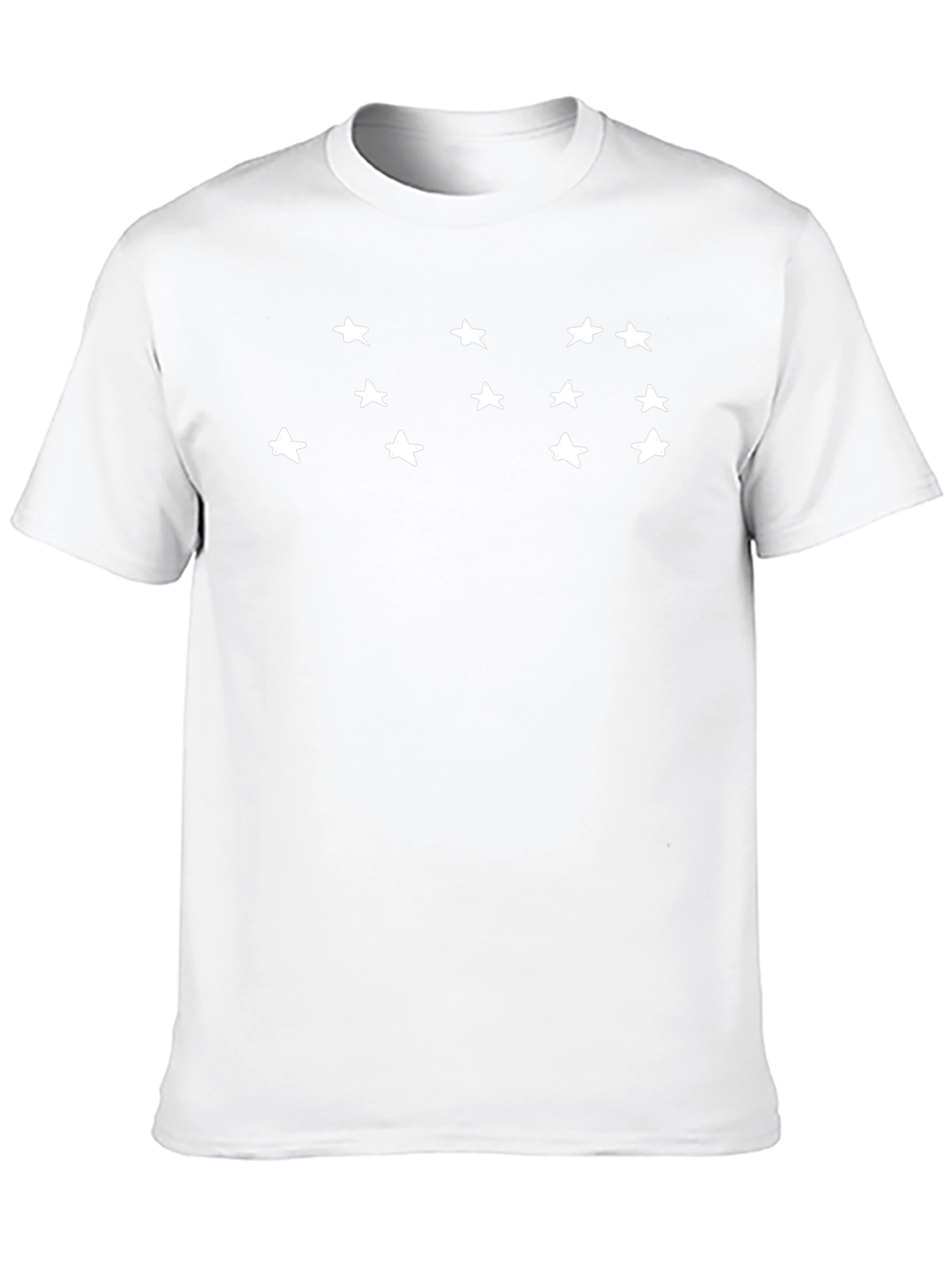 Mens Black T-Shirt with Star Graphic