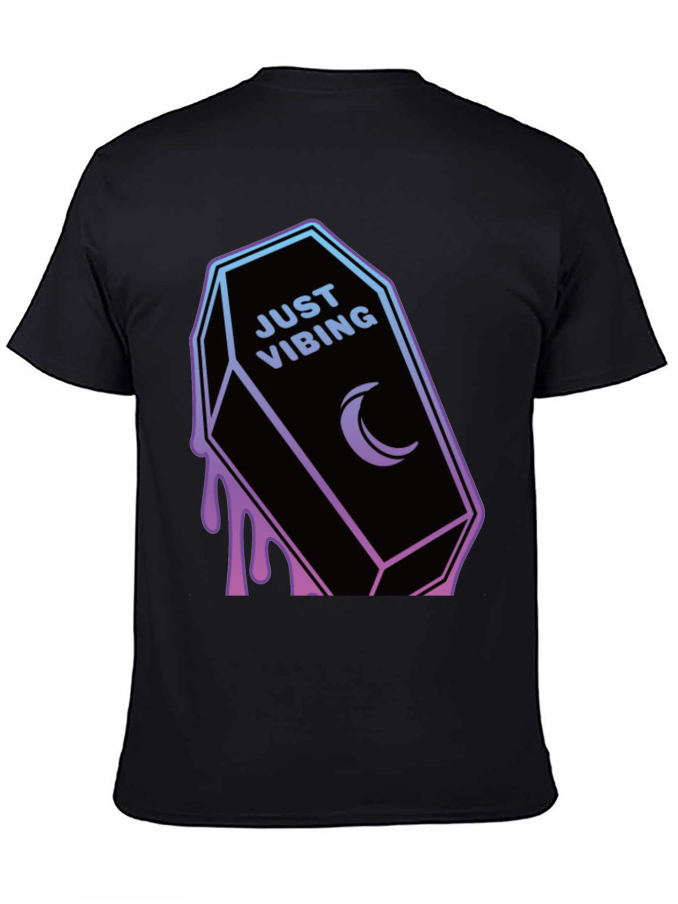 Just Vibing Coffin T-Shirt - Gothic Style