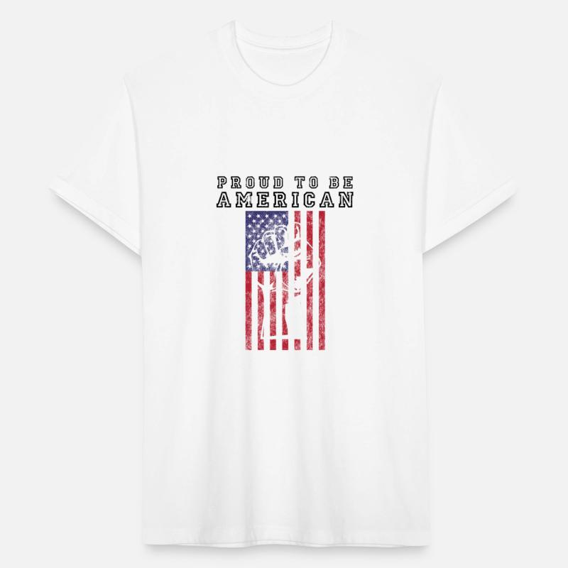 4th of July Patriotic American Flag Fist Proud To