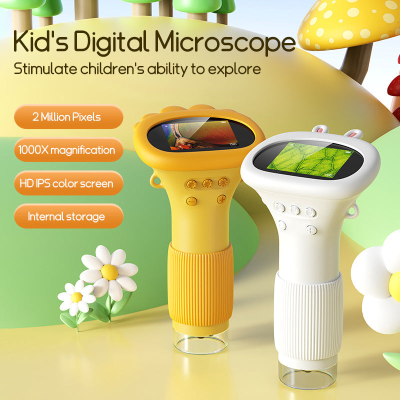 Portable High-Definition Optical Microscope for Children - Educational Science Toy and Gift for Student Experiments