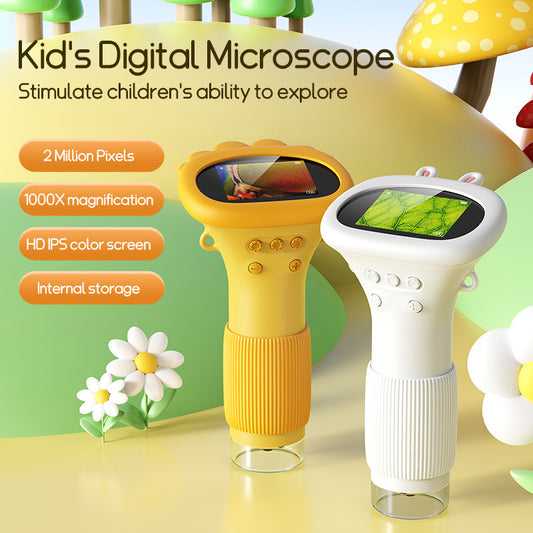 Portable High-Definition Optical Microscope for Children - Educational Science Toy and Gift for Student Experiments