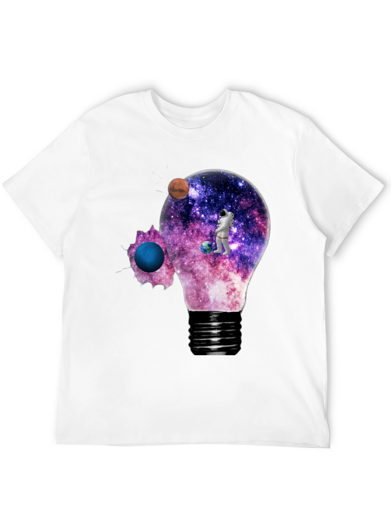 Cosmic Astronaut Light Bulb T-Shirt