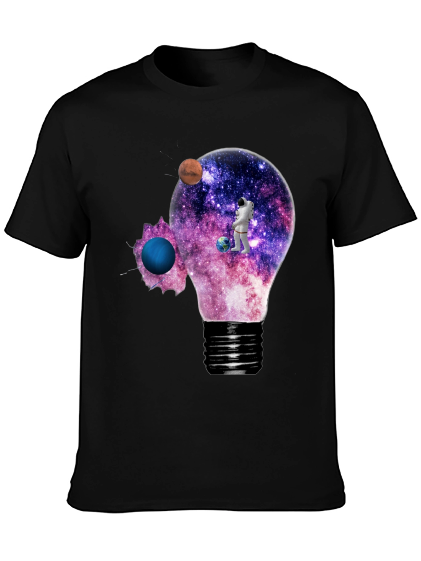 Cosmic Astronaut Light Bulb T-Shirt