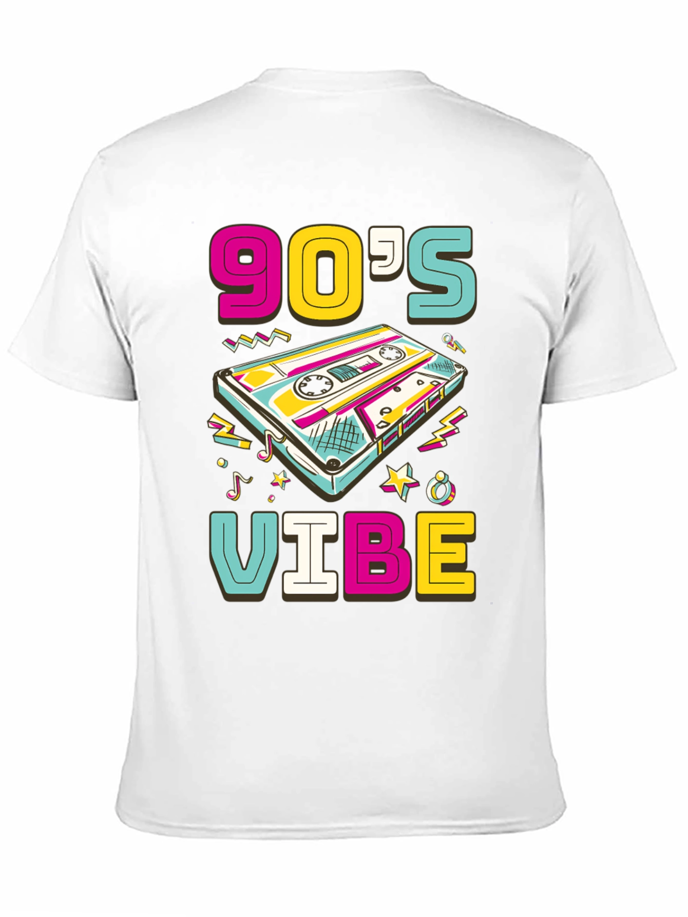 90s Vibe Graphic Tee - Retro Cassette Design