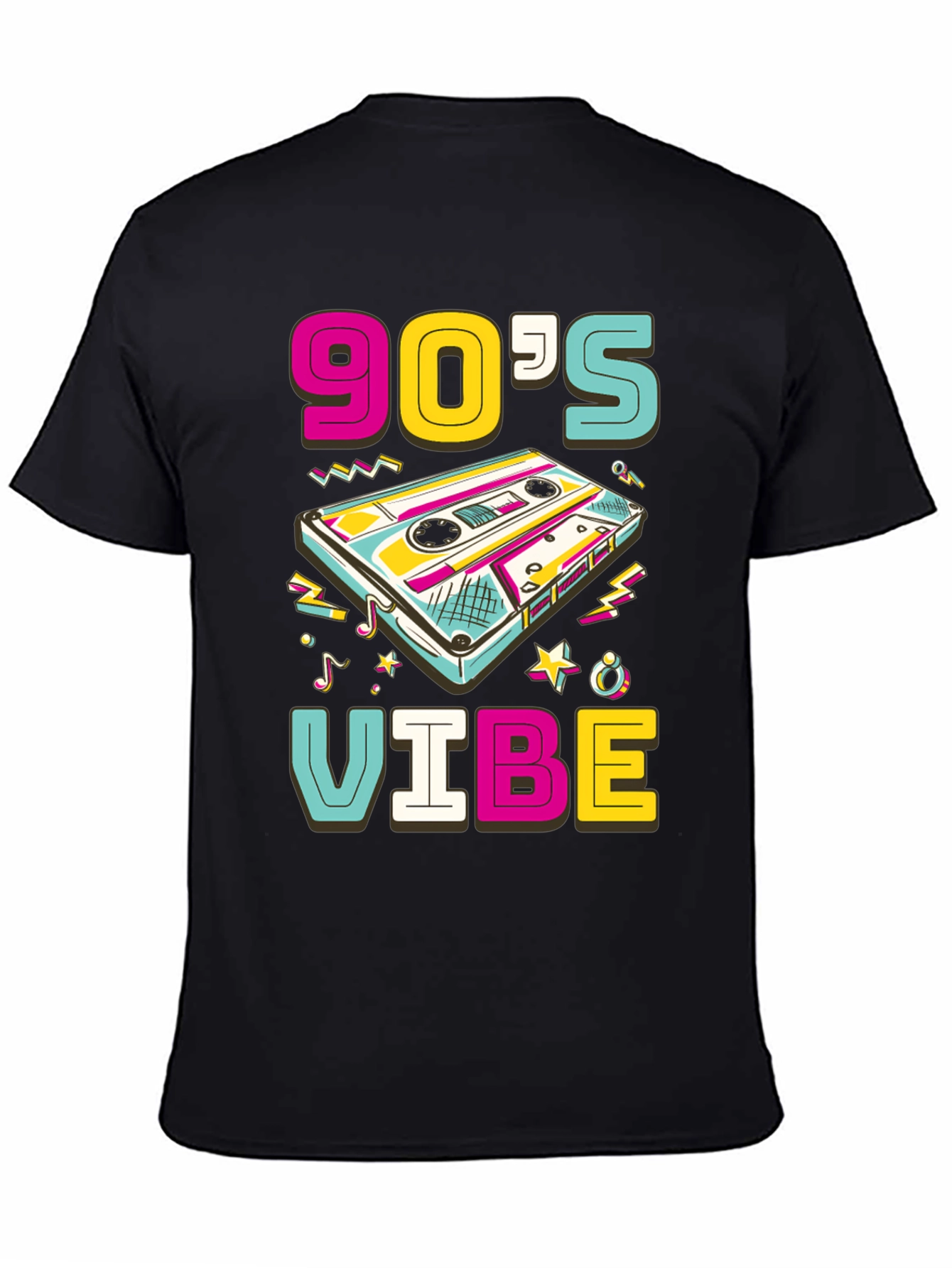90s Vibe Graphic Tee - Retro Cassette Design