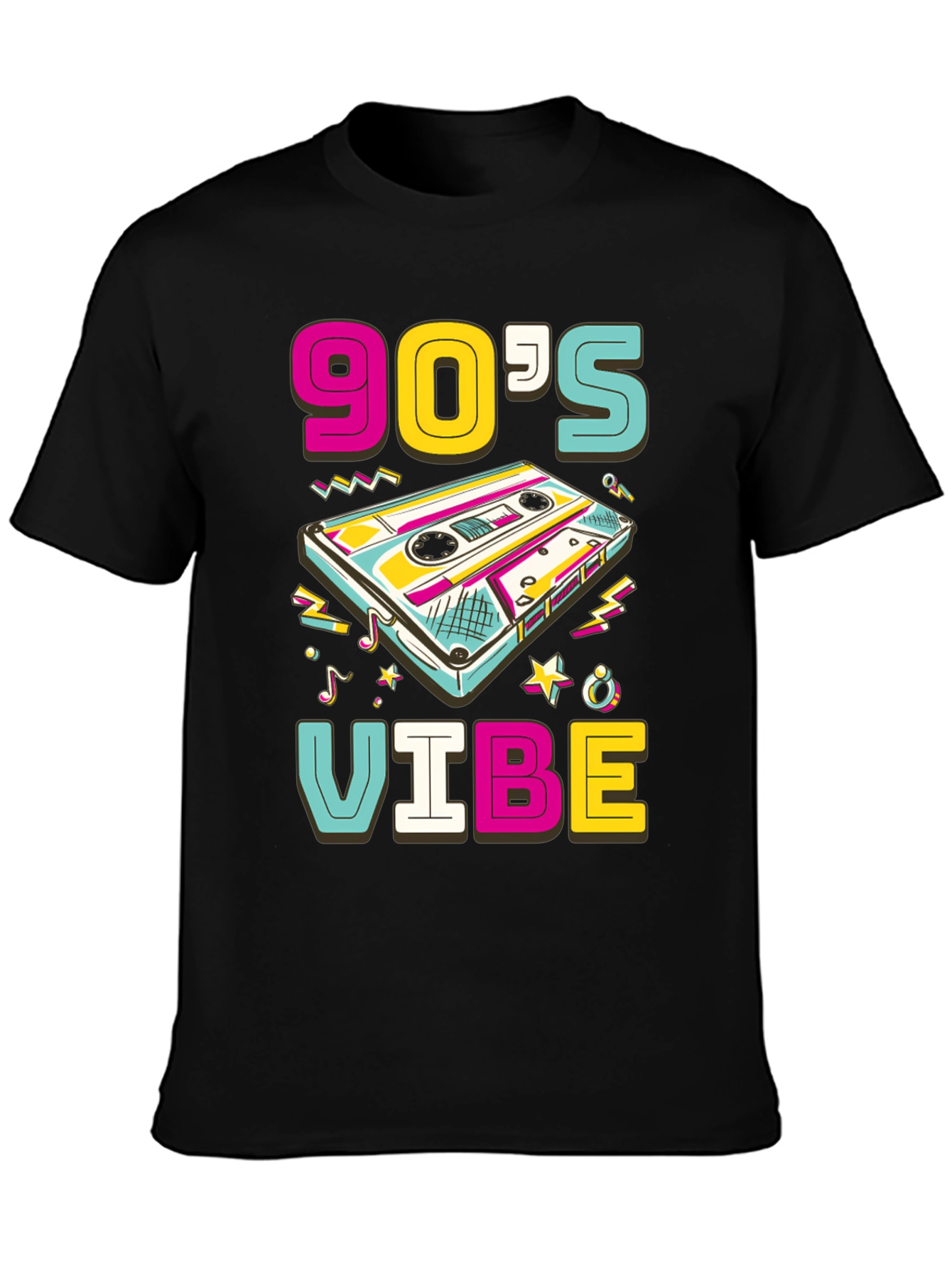 90s Vibe Graphic Tee - Retro Cassette Design