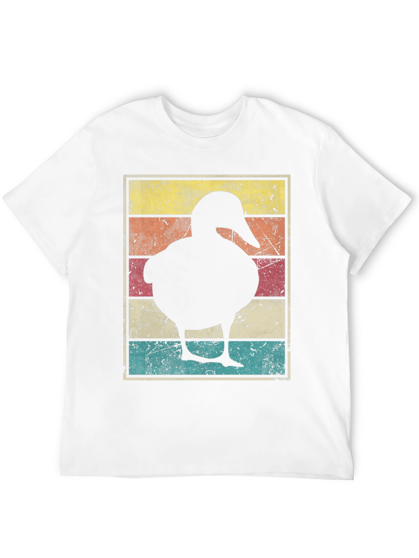 Retro Duck Graphic Tee - Black Cotton Blend