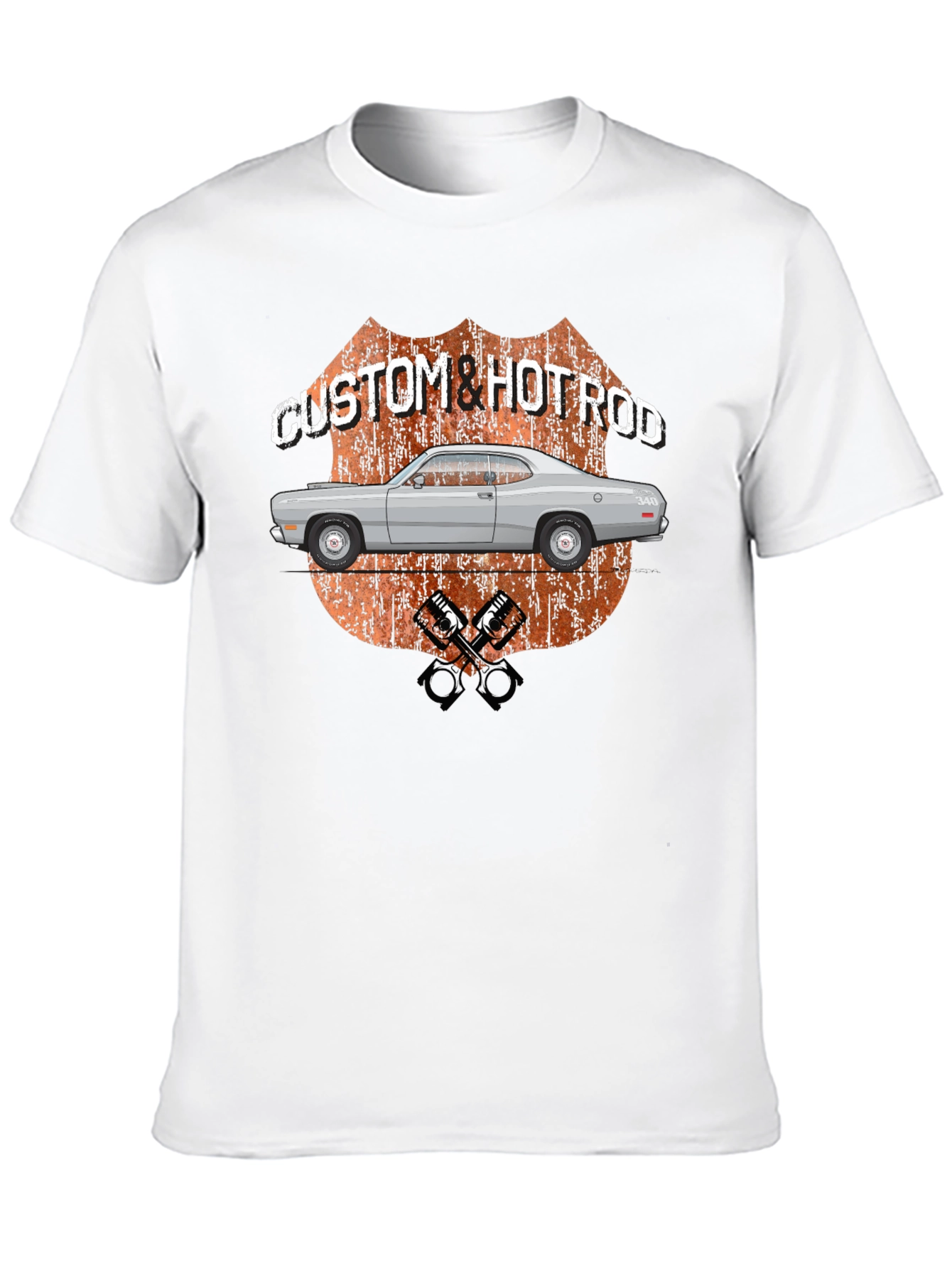 Custom & Hot Rod Car Graphic Tee - Black