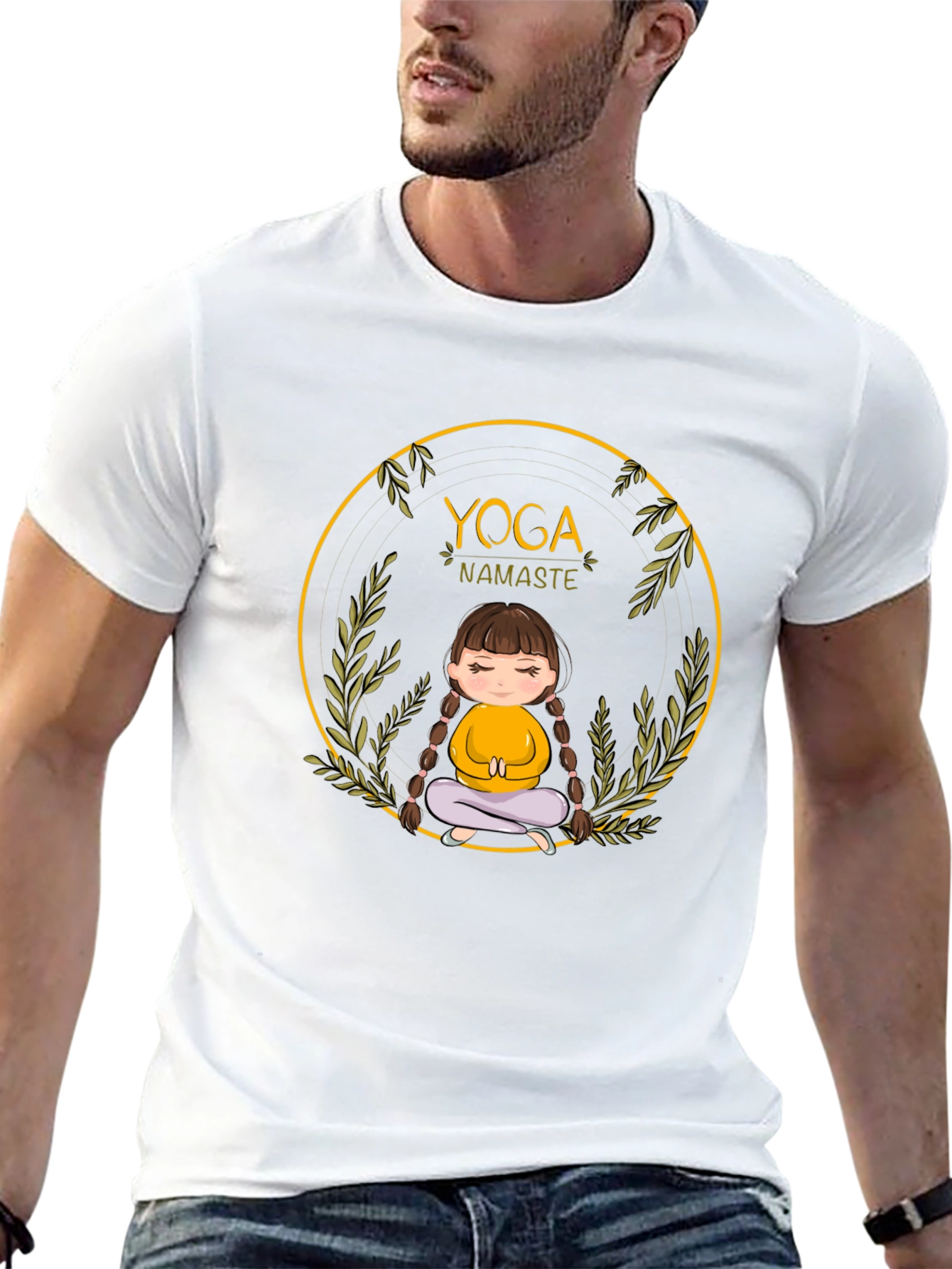 Yoga Girl Black T-Shirt - Namaste Meditation Tee
