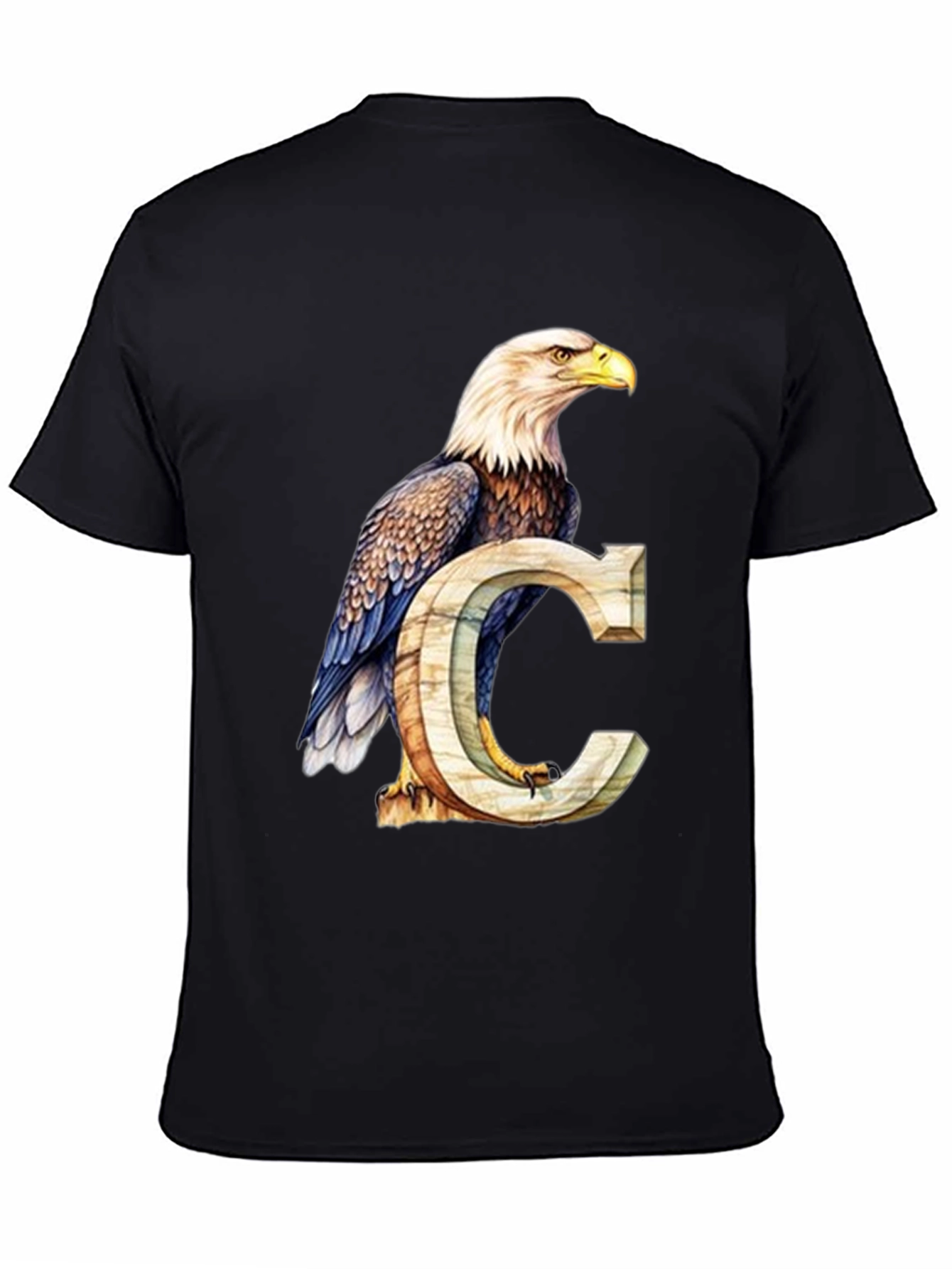 Eagle and Letter C Graphic T-Shirt