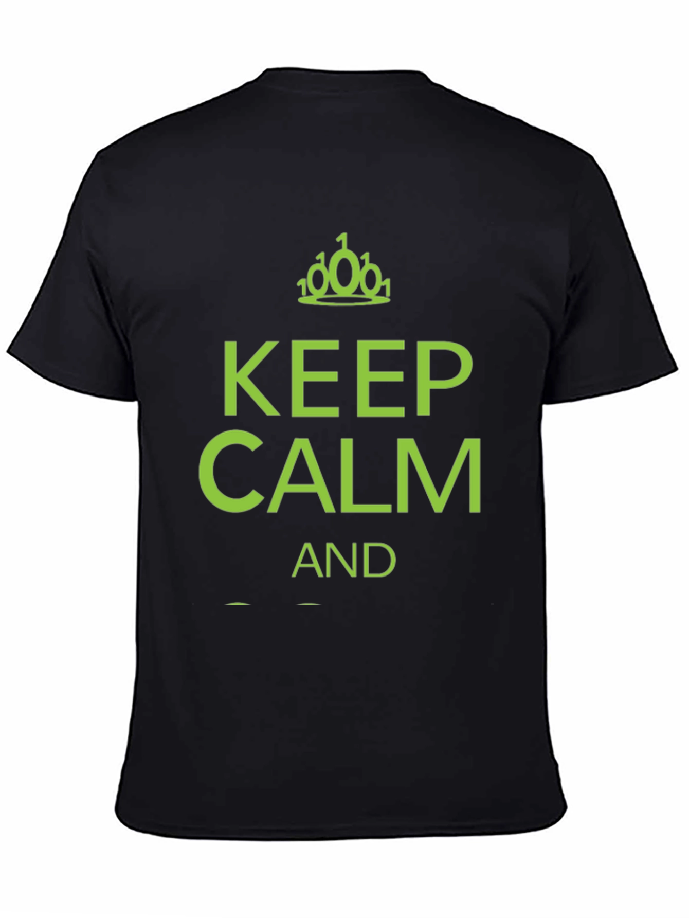 Keep Calm Code On Black T-Shirt