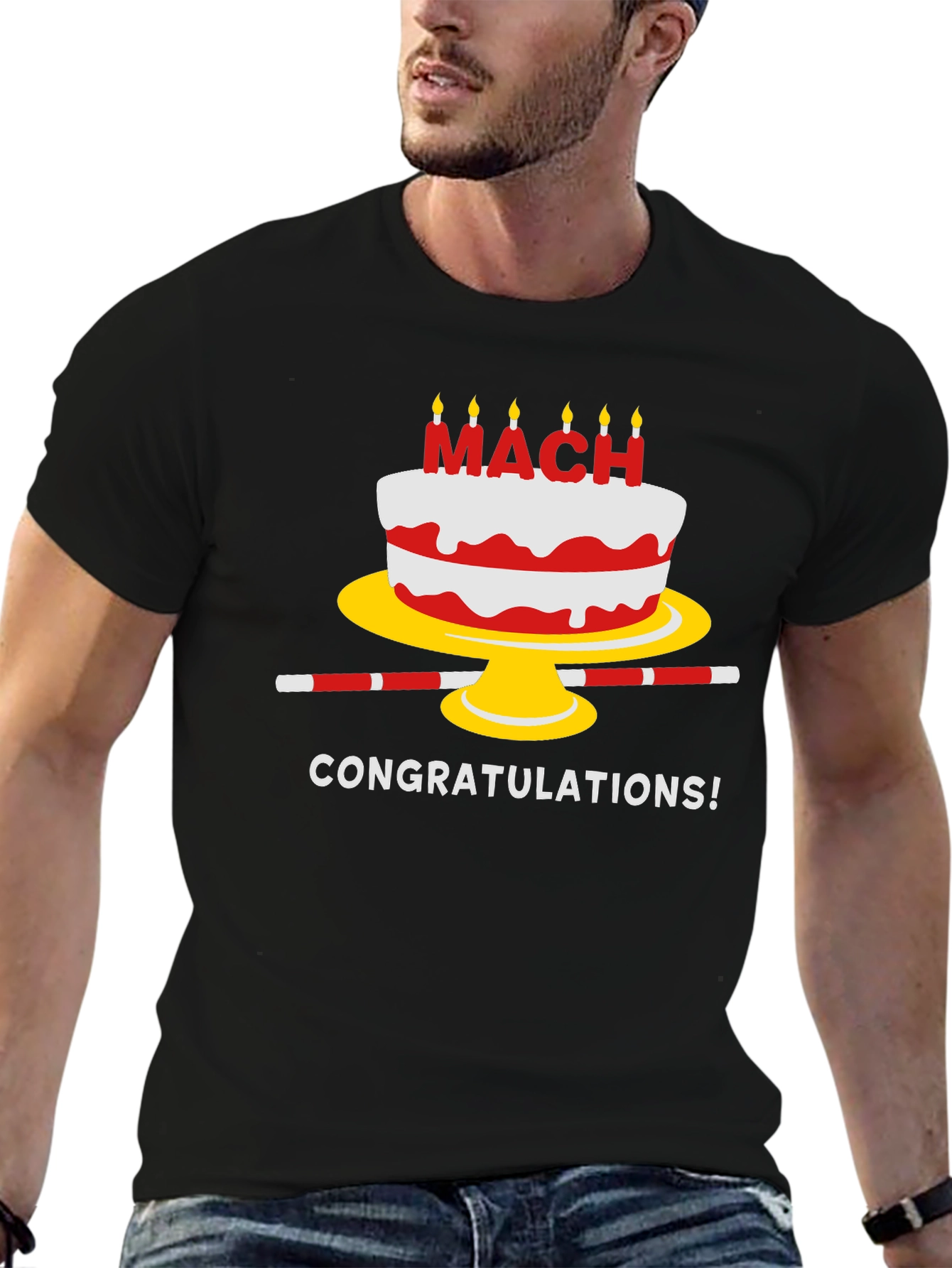 Congratulations Cake Graphic T-Shirt
