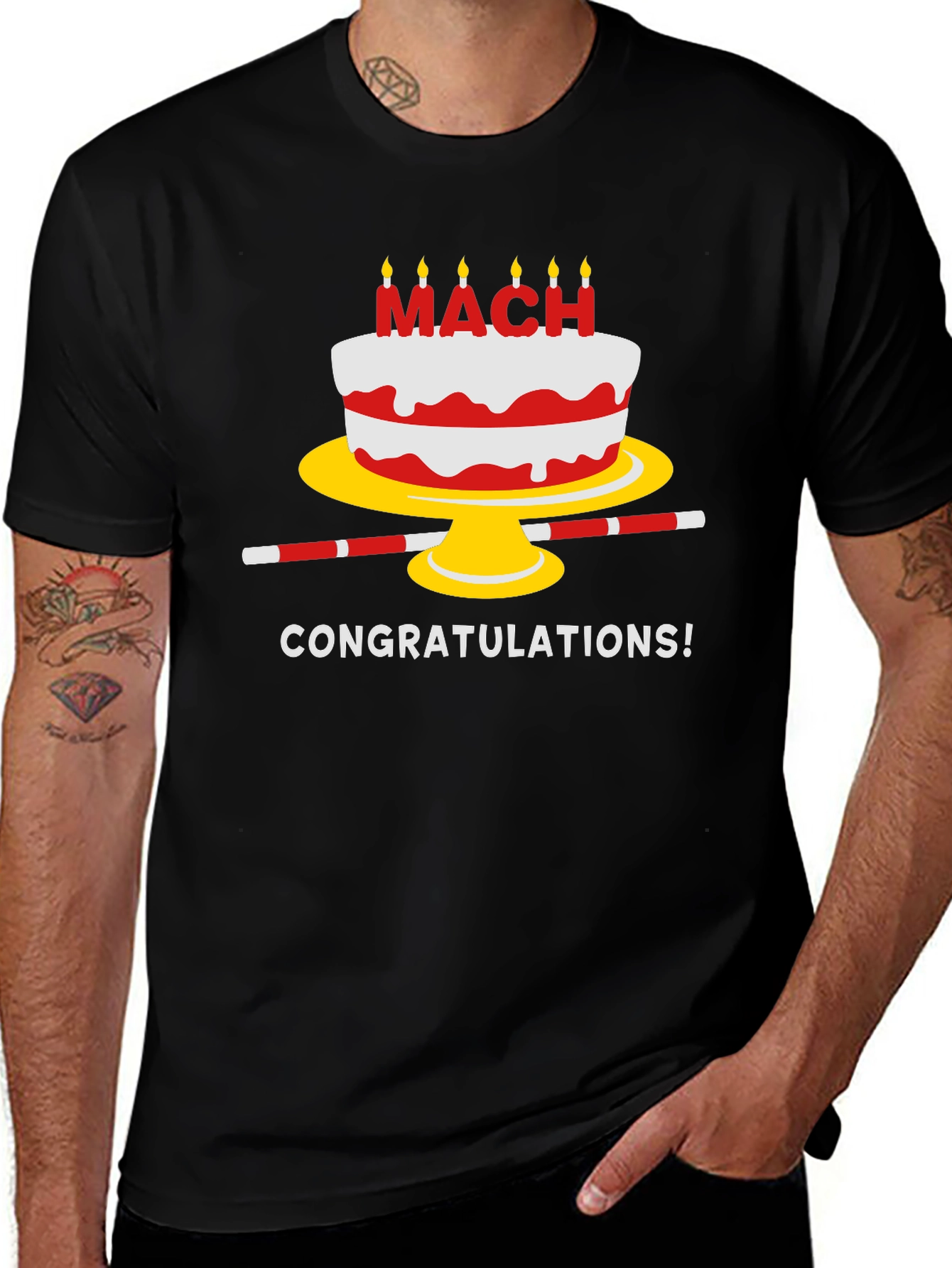 Congratulations Cake Graphic T-Shirt