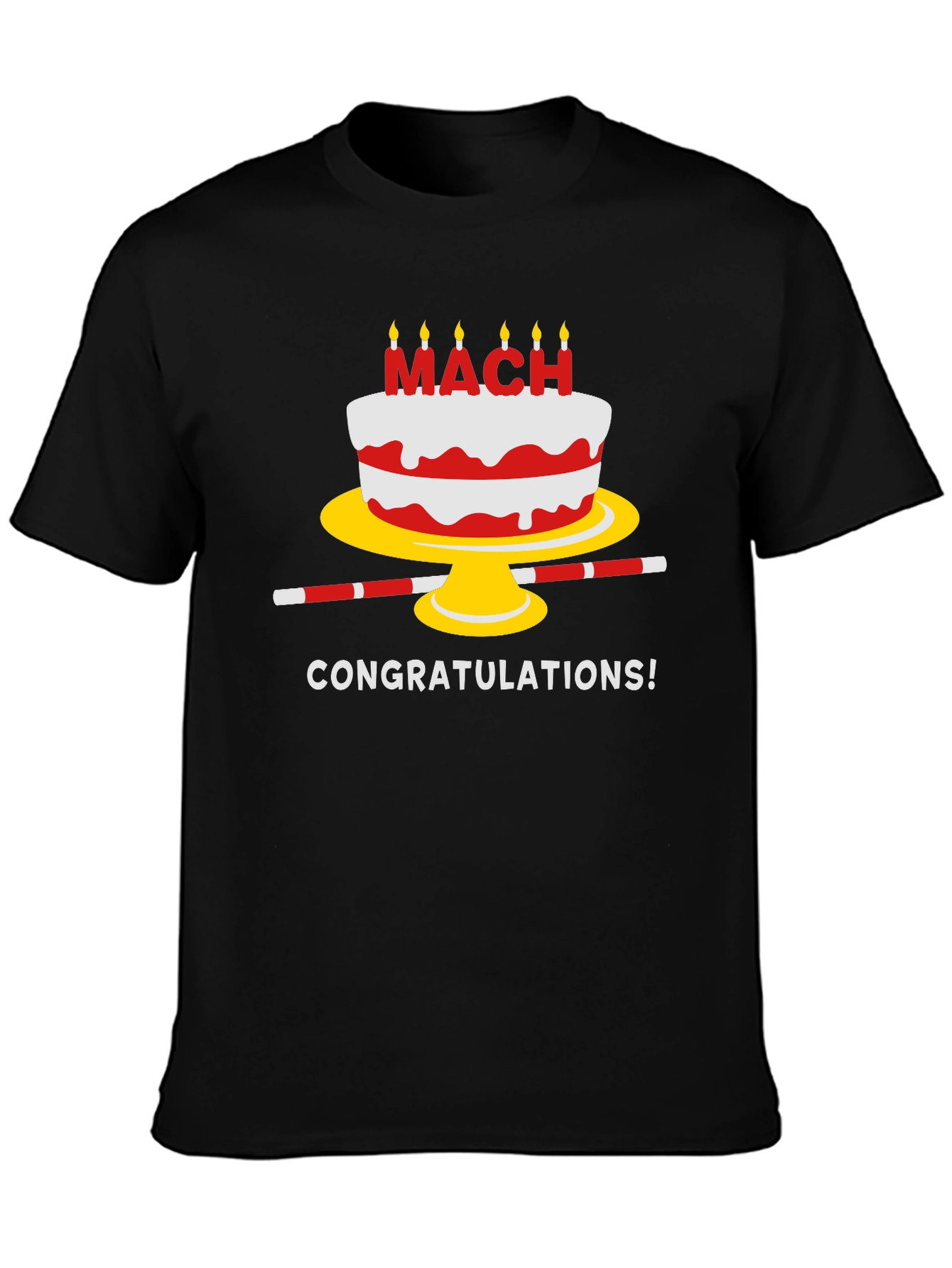 Congratulations Cake Graphic T-Shirt