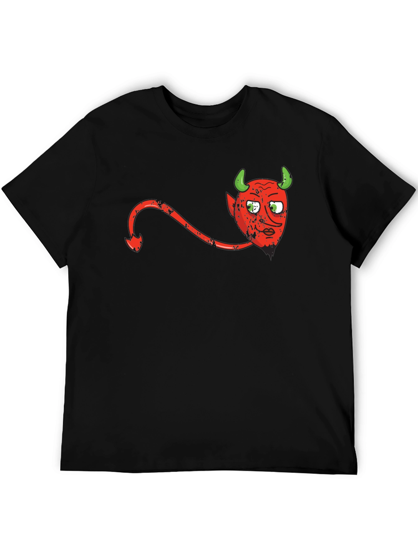 Devil Graphic Print Black T-Shirt