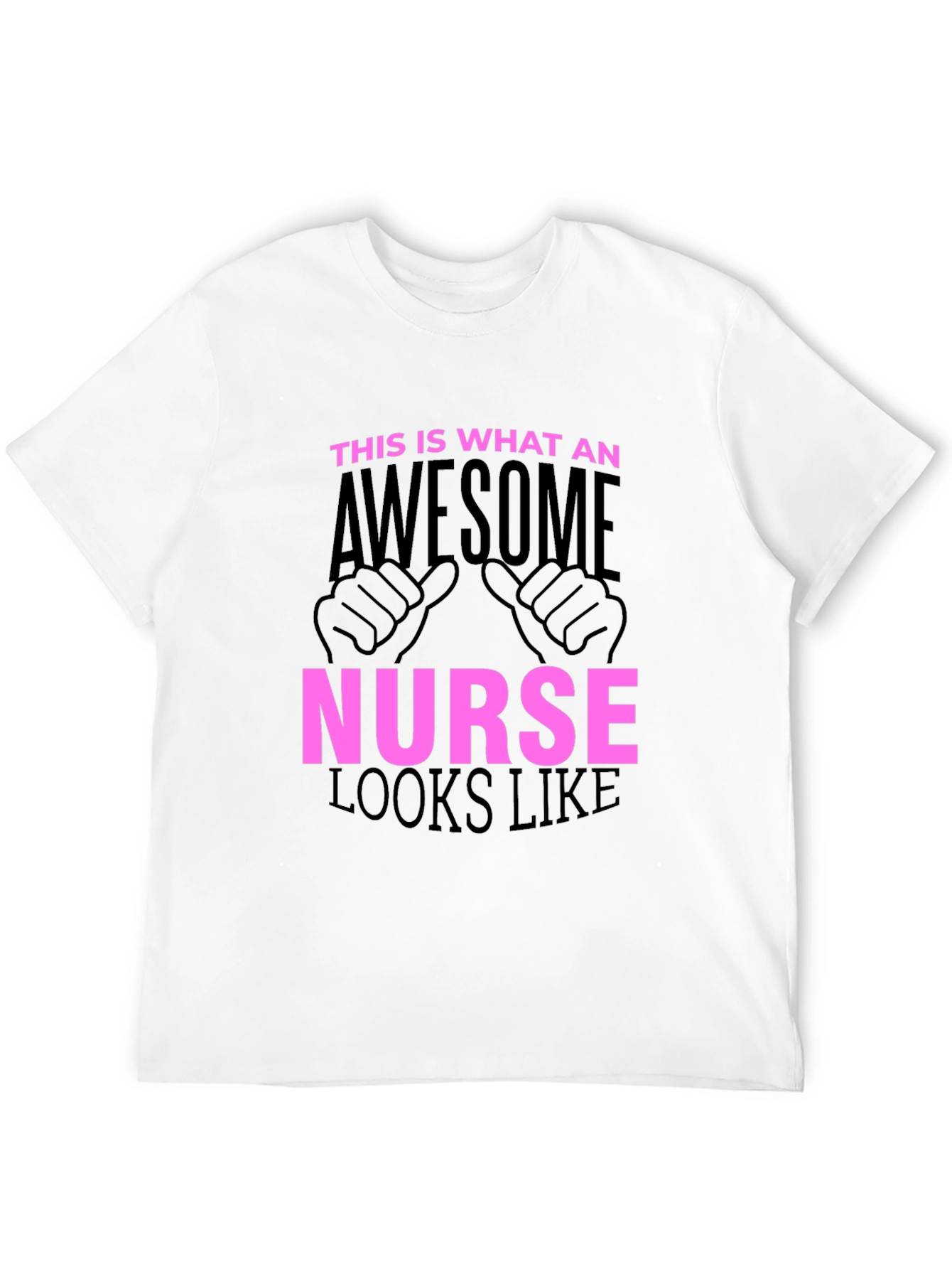 Awesome Nurse Graphic Tee - Black Cotton T-Shirt