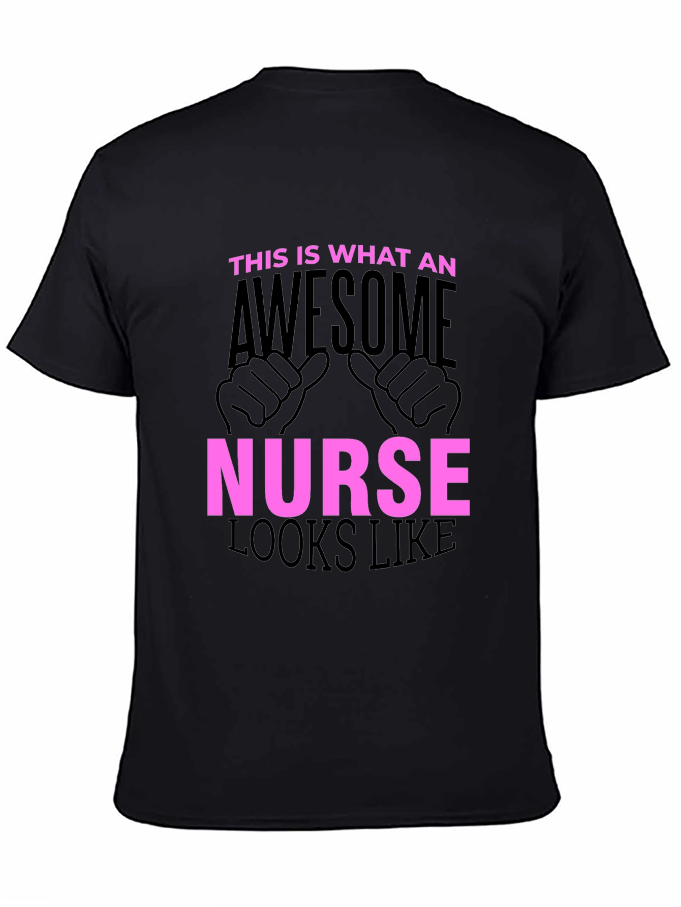 Awesome Nurse Graphic Tee - Black Cotton T-Shirt