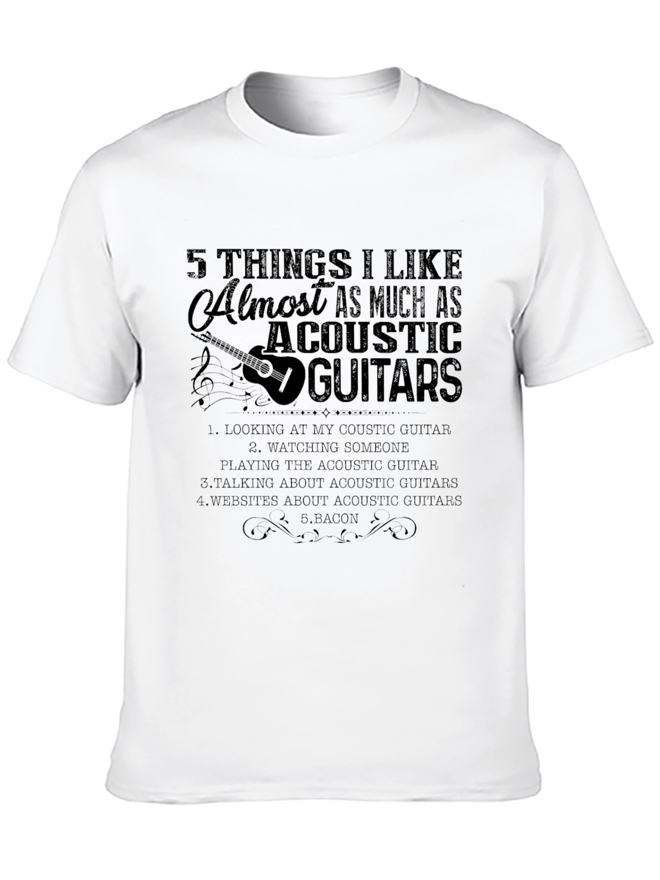 Acoustic Guitar Lover T-Shirt | 5 Things