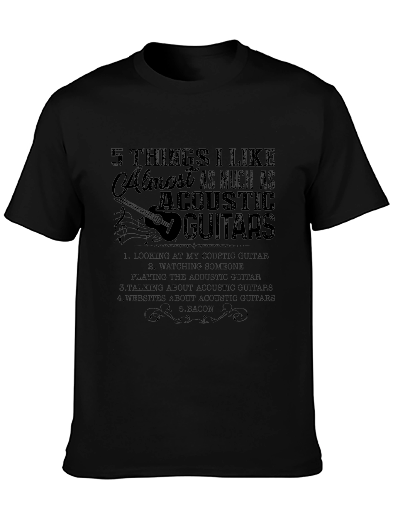 Acoustic Guitar Lover T-Shirt | 5 Things