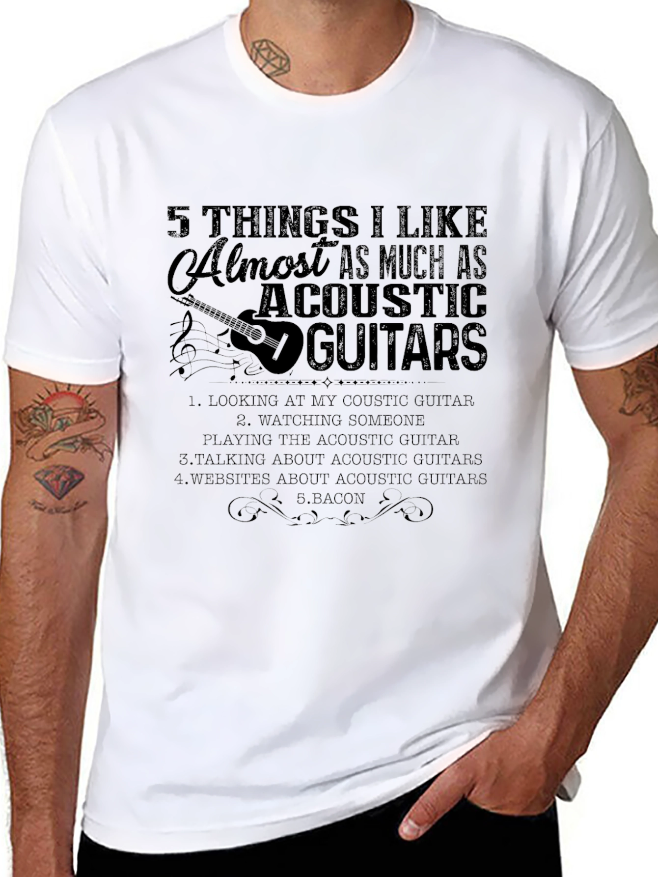 Acoustic Guitar Lover T-Shirt | 5 Things