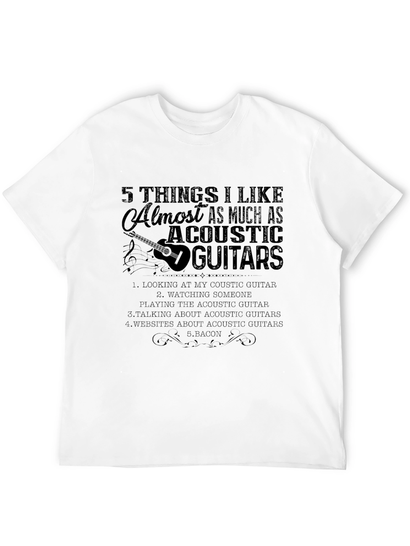 Acoustic Guitar Lover T-Shirt | 5 Things