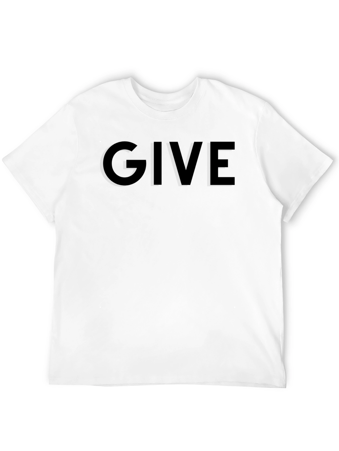 GIVE Black Graphic Tee - Stylish Mens T-Shirt