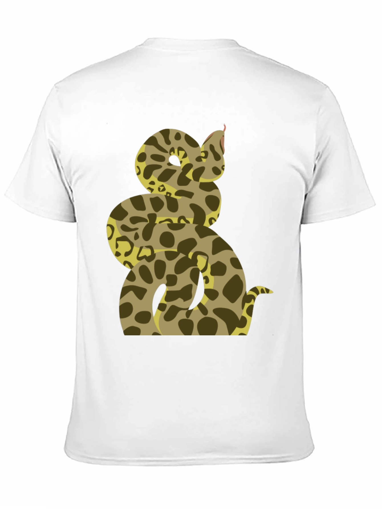 Snake Print T-Shirt - Mens Casual Tee