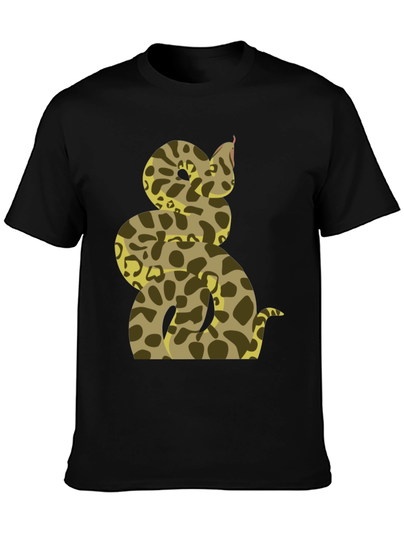 Snake Print T-Shirt - Mens Casual Tee
