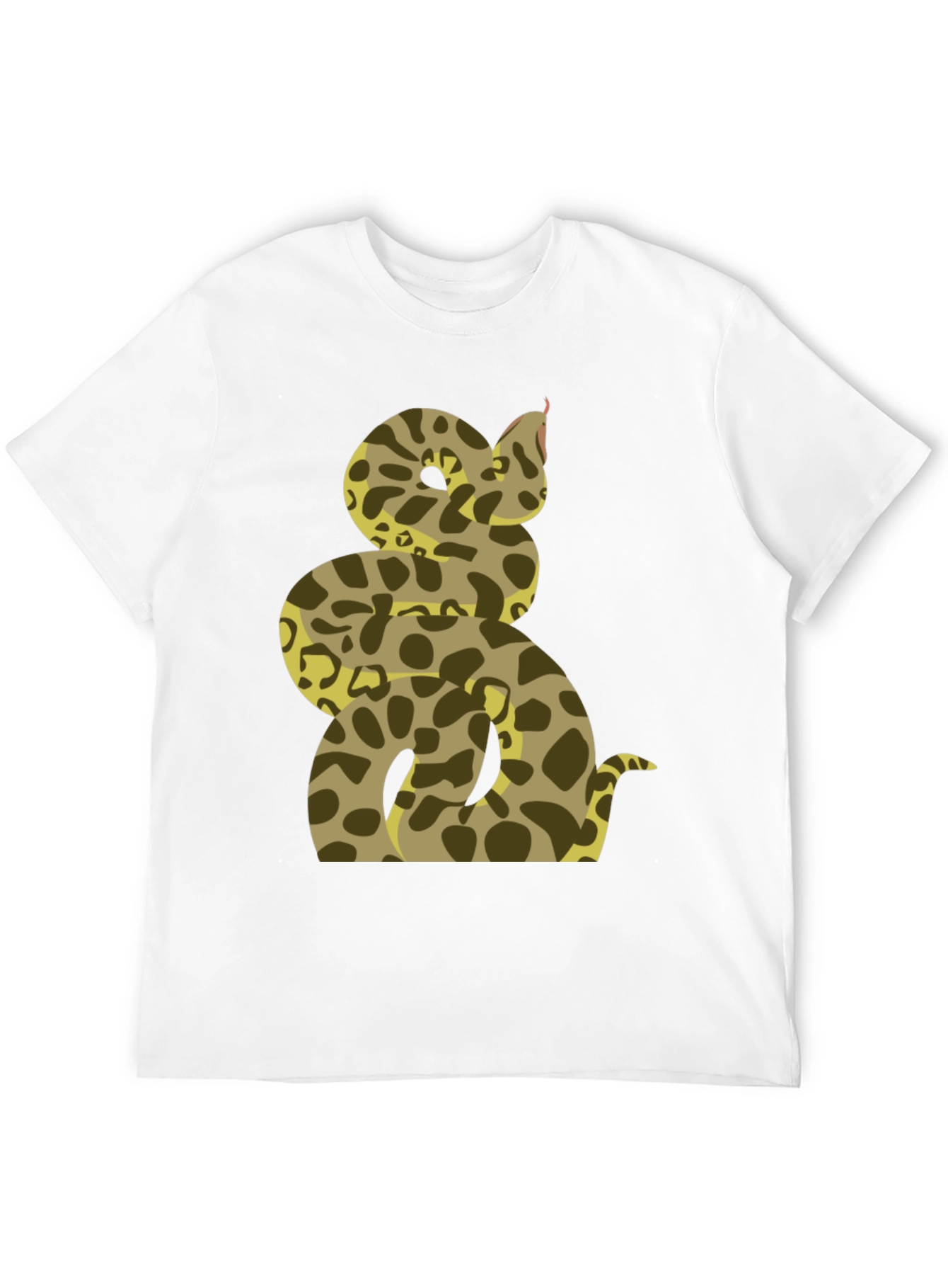 Snake Print T-Shirt - Mens Casual Tee