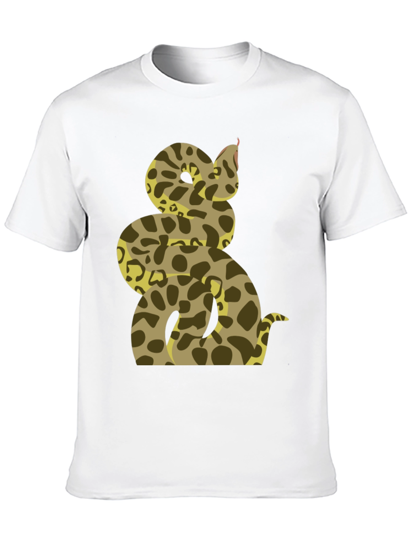 Snake Print T-Shirt - Mens Casual Tee