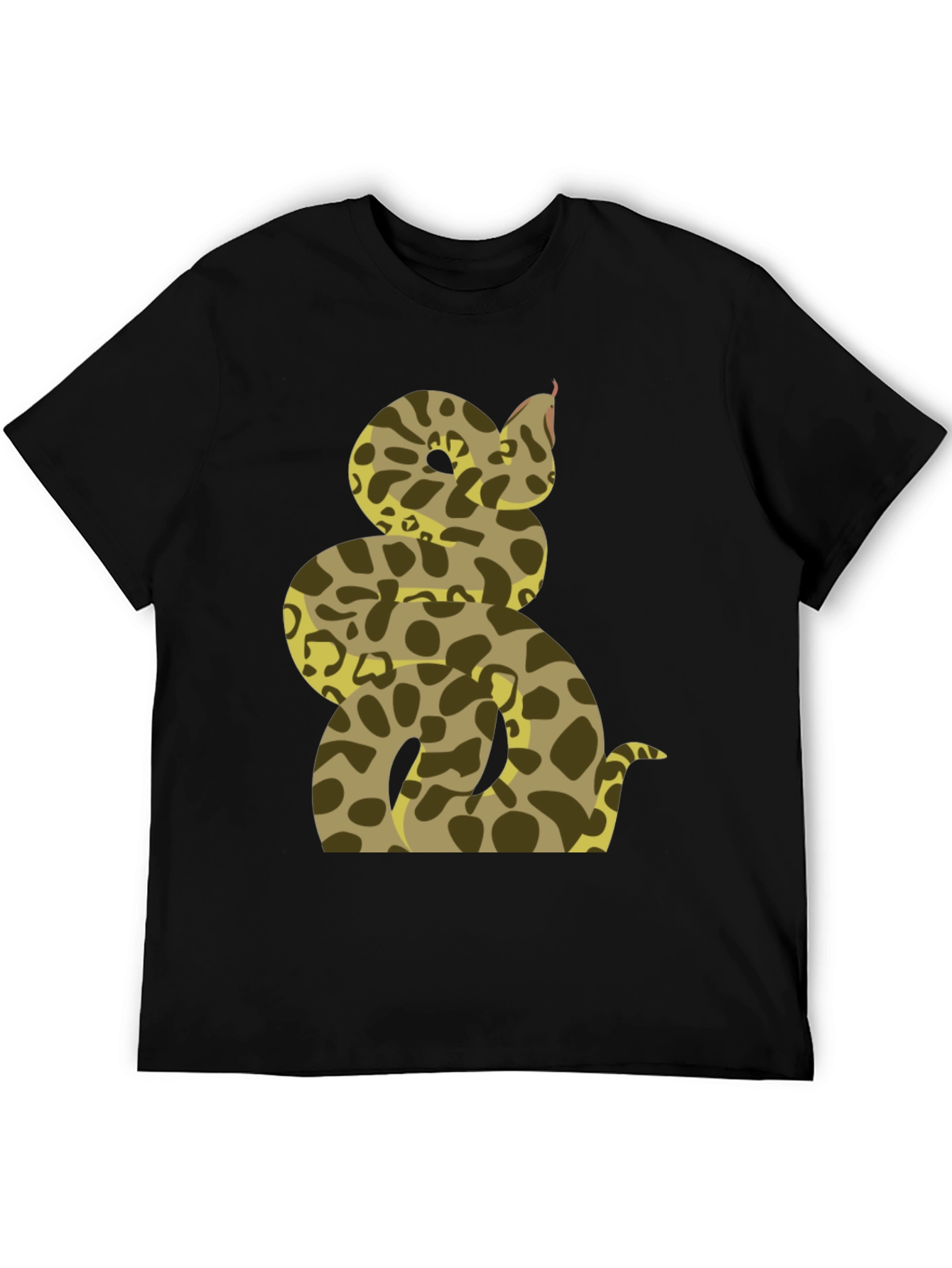 Snake Print T-Shirt - Mens Casual Tee