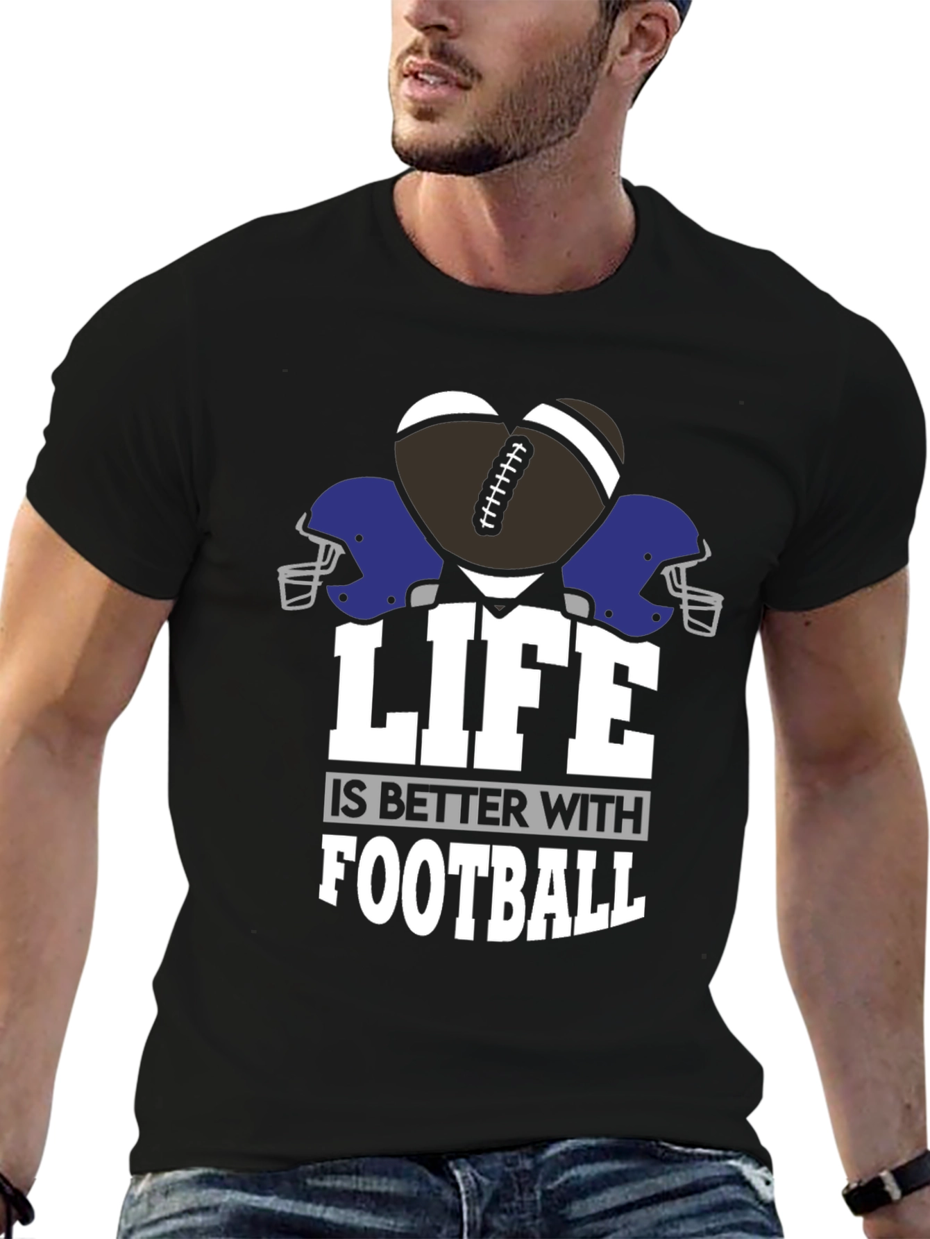 Life is Better with Football Graphic Tee