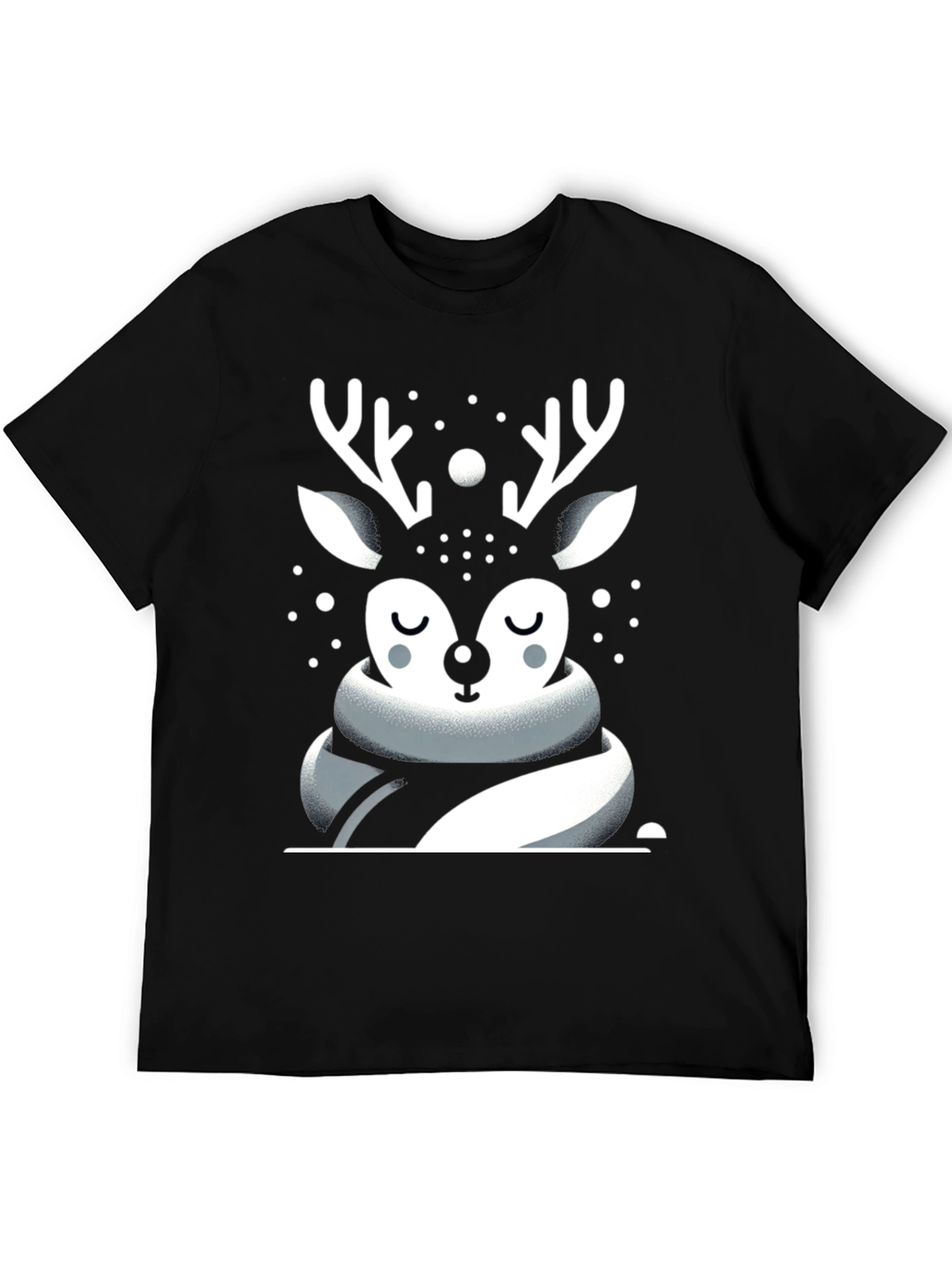 Festive Deer Graphic Tee - Holiday Season