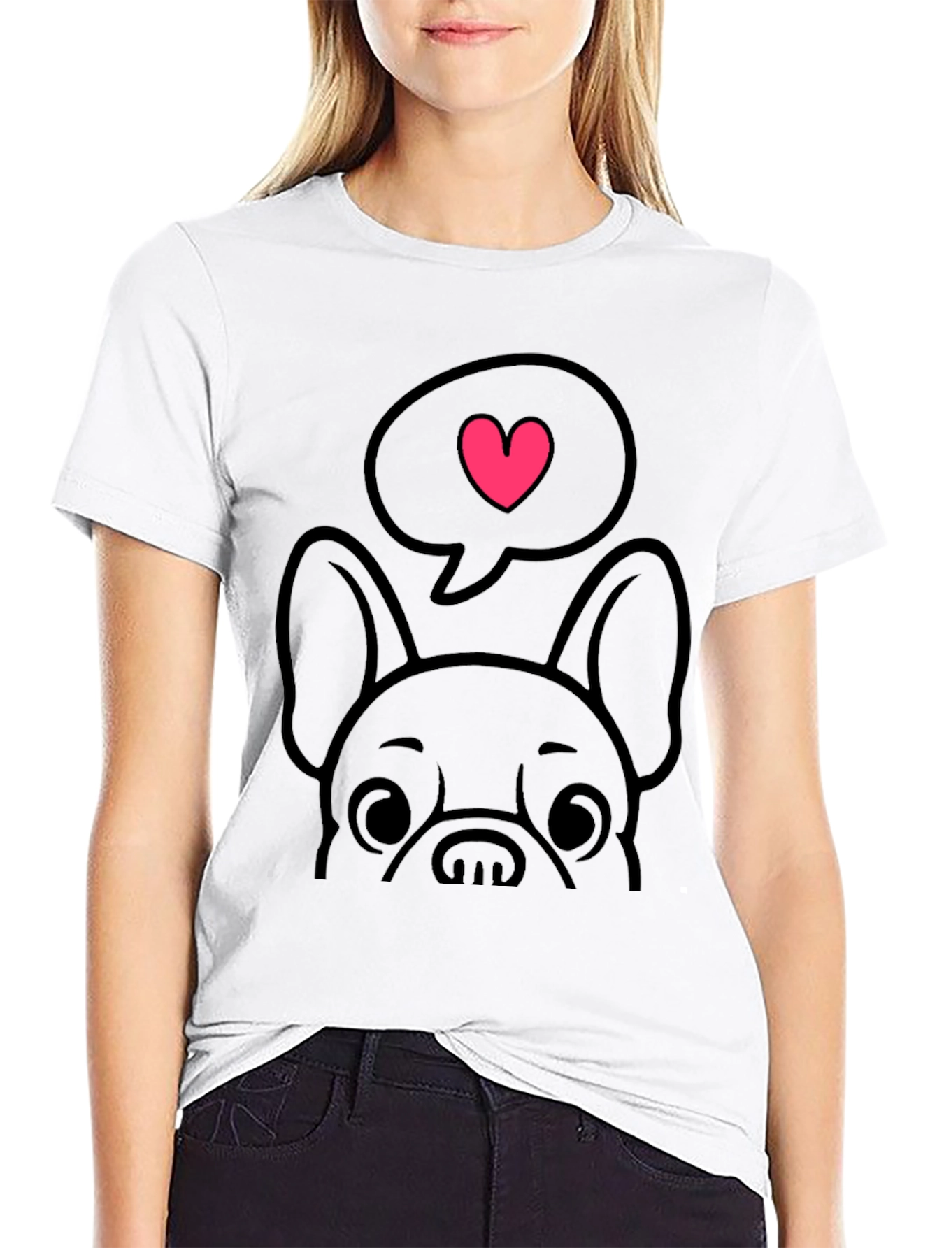 Cute Dog Love Heart T-Shirt