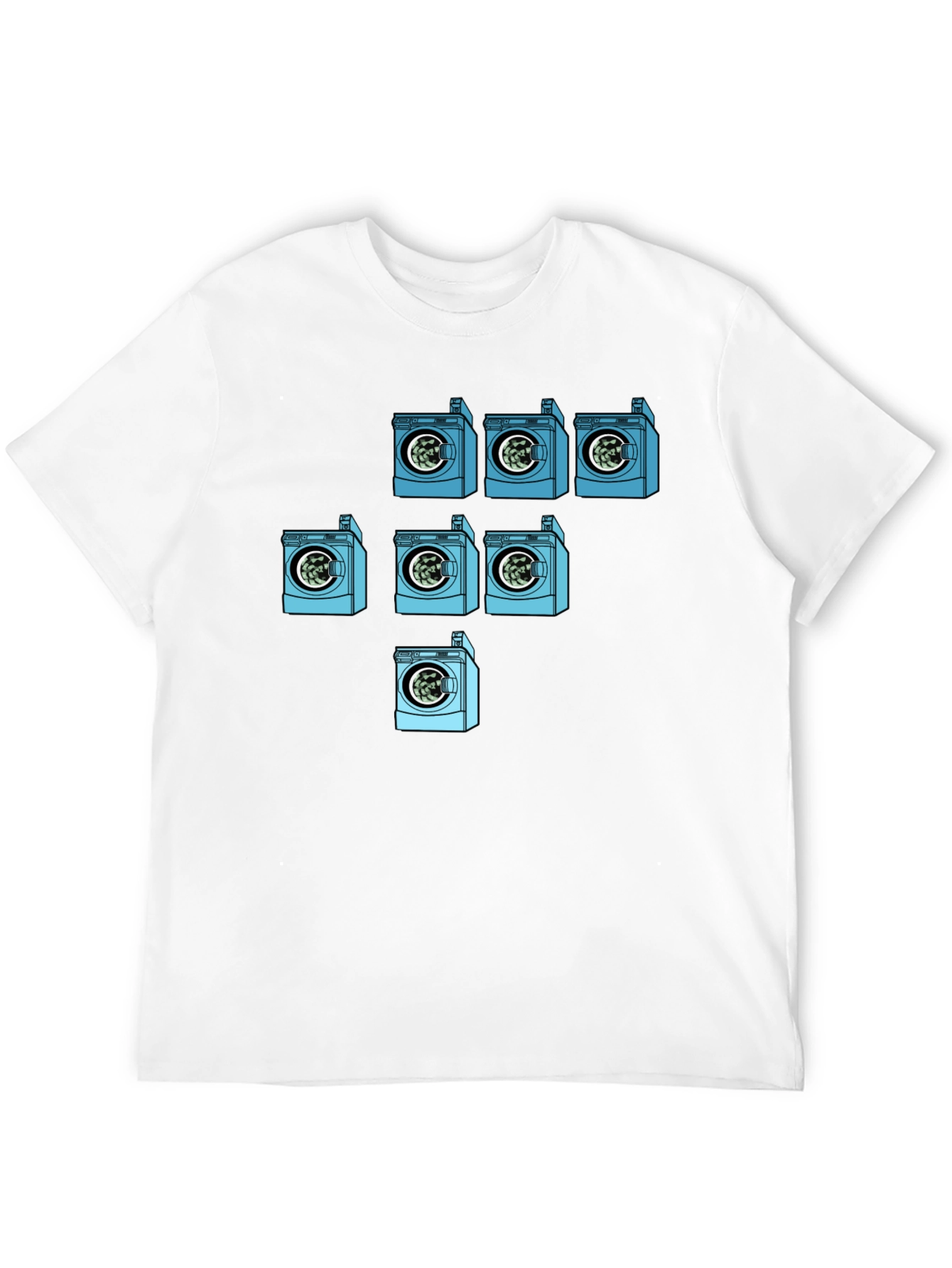 Washing Machine Print T-Shirt - Unique Graphic Tee