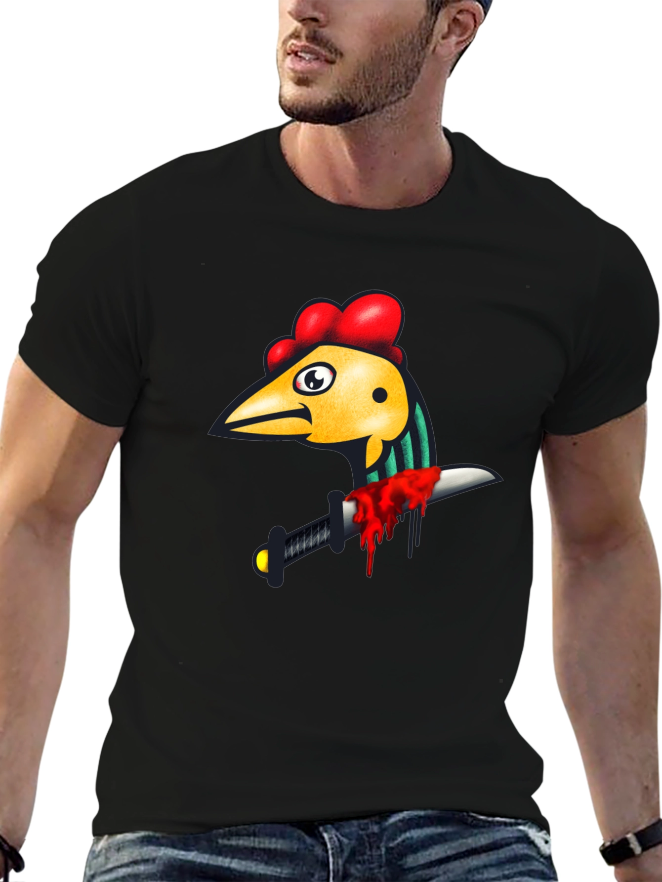 Chicken & Dagger Black T-Shirt