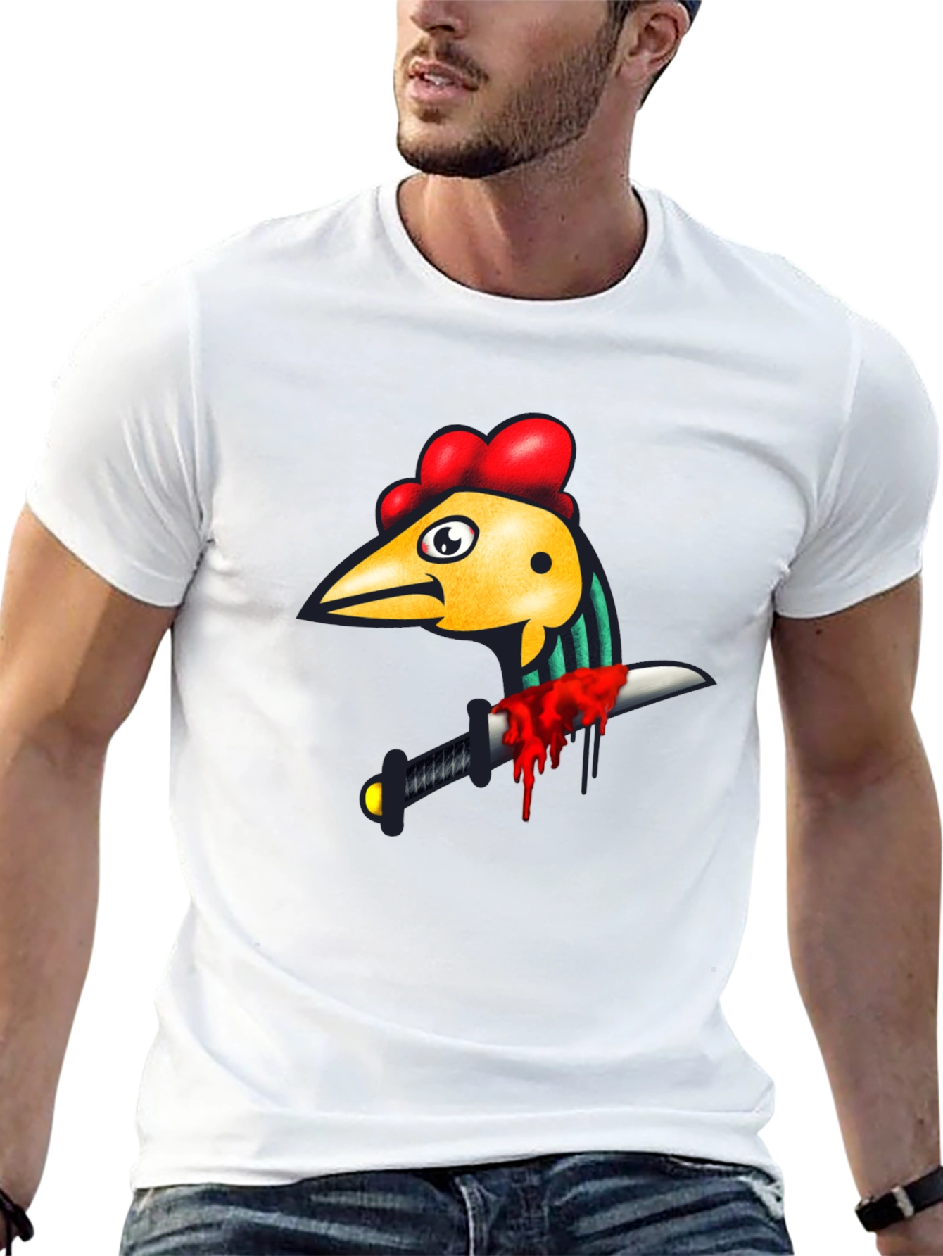 Chicken & Dagger Black T-Shirt