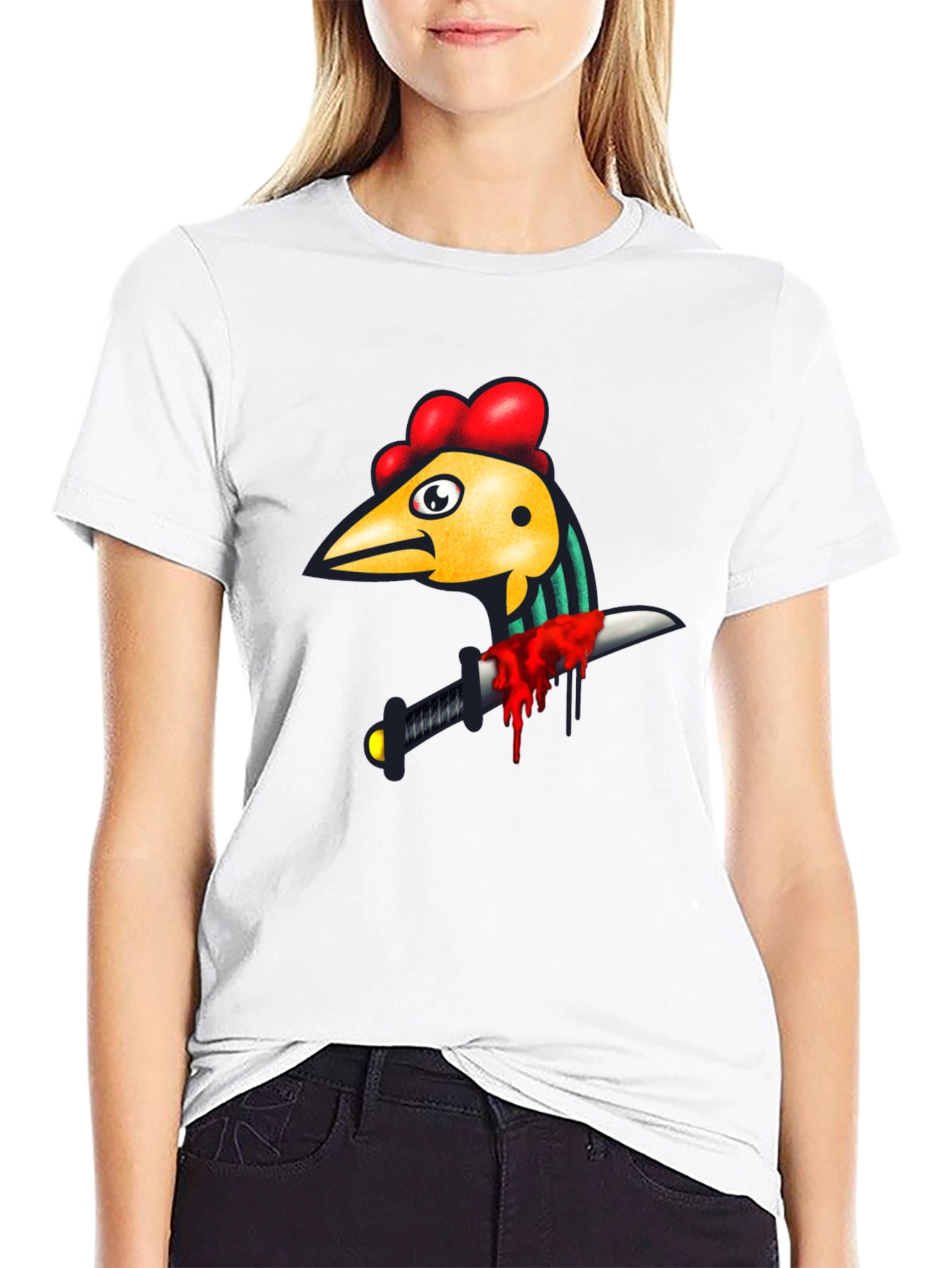 Chicken & Dagger Black T-Shirt