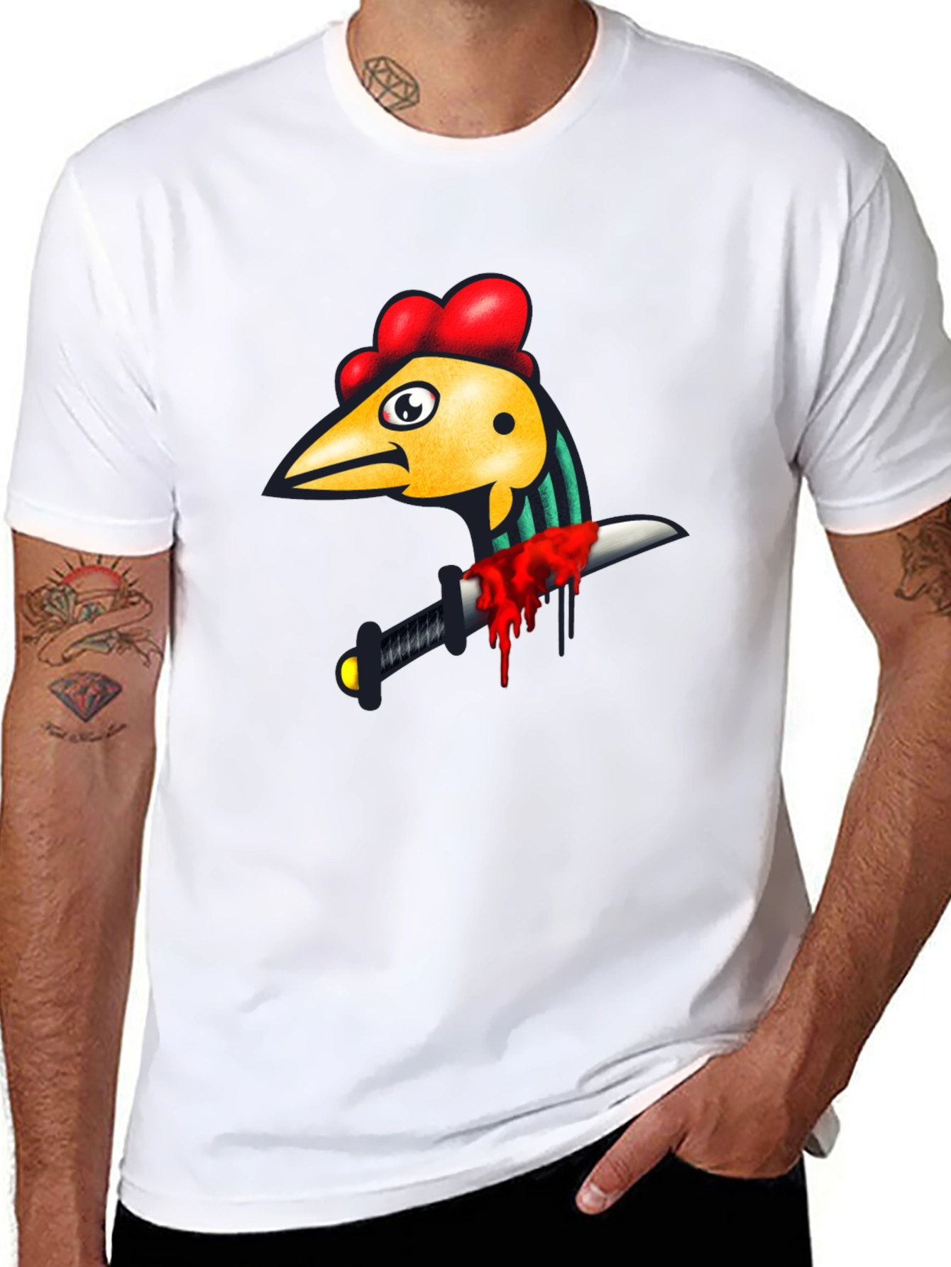 Chicken & Dagger Black T-Shirt