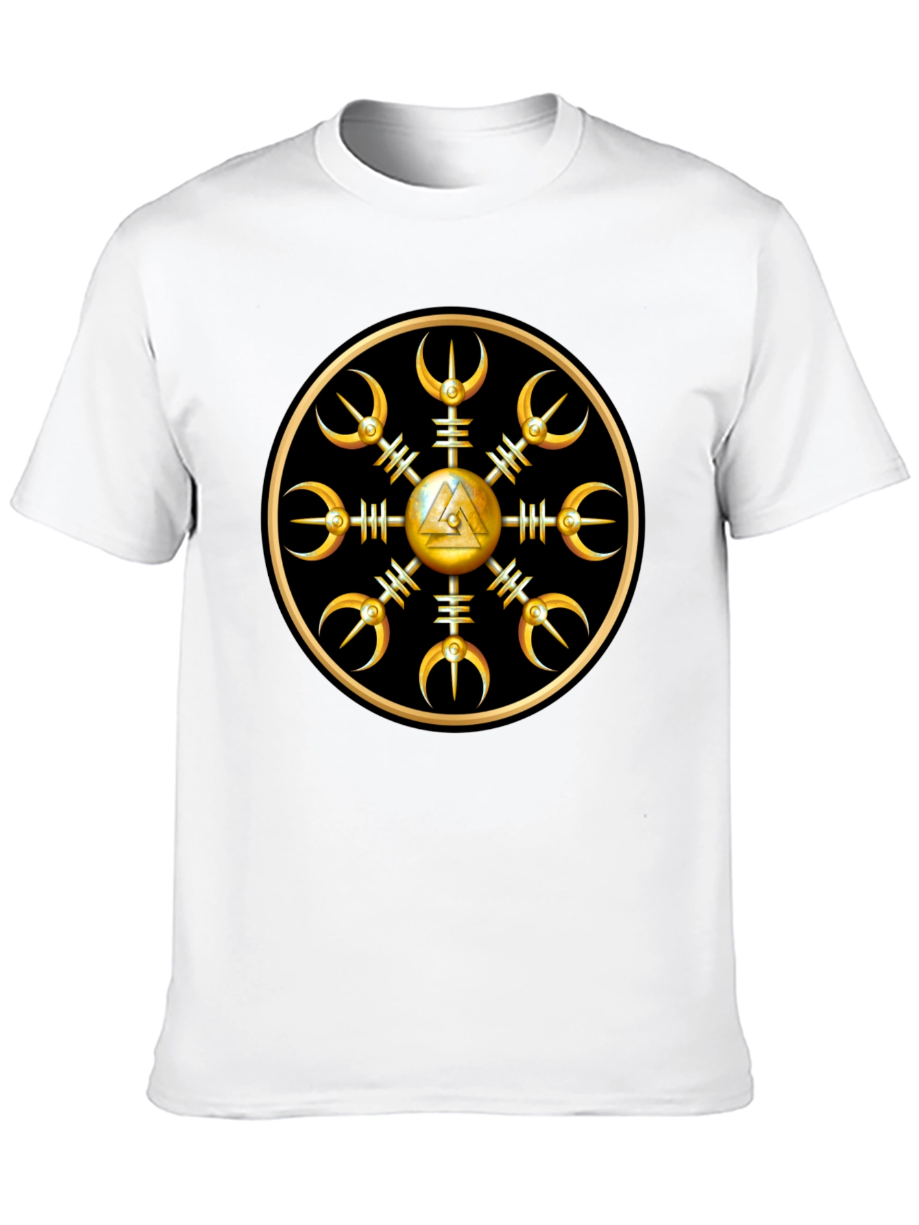 Helm of Awe Viking Symbol Black T-Shirt