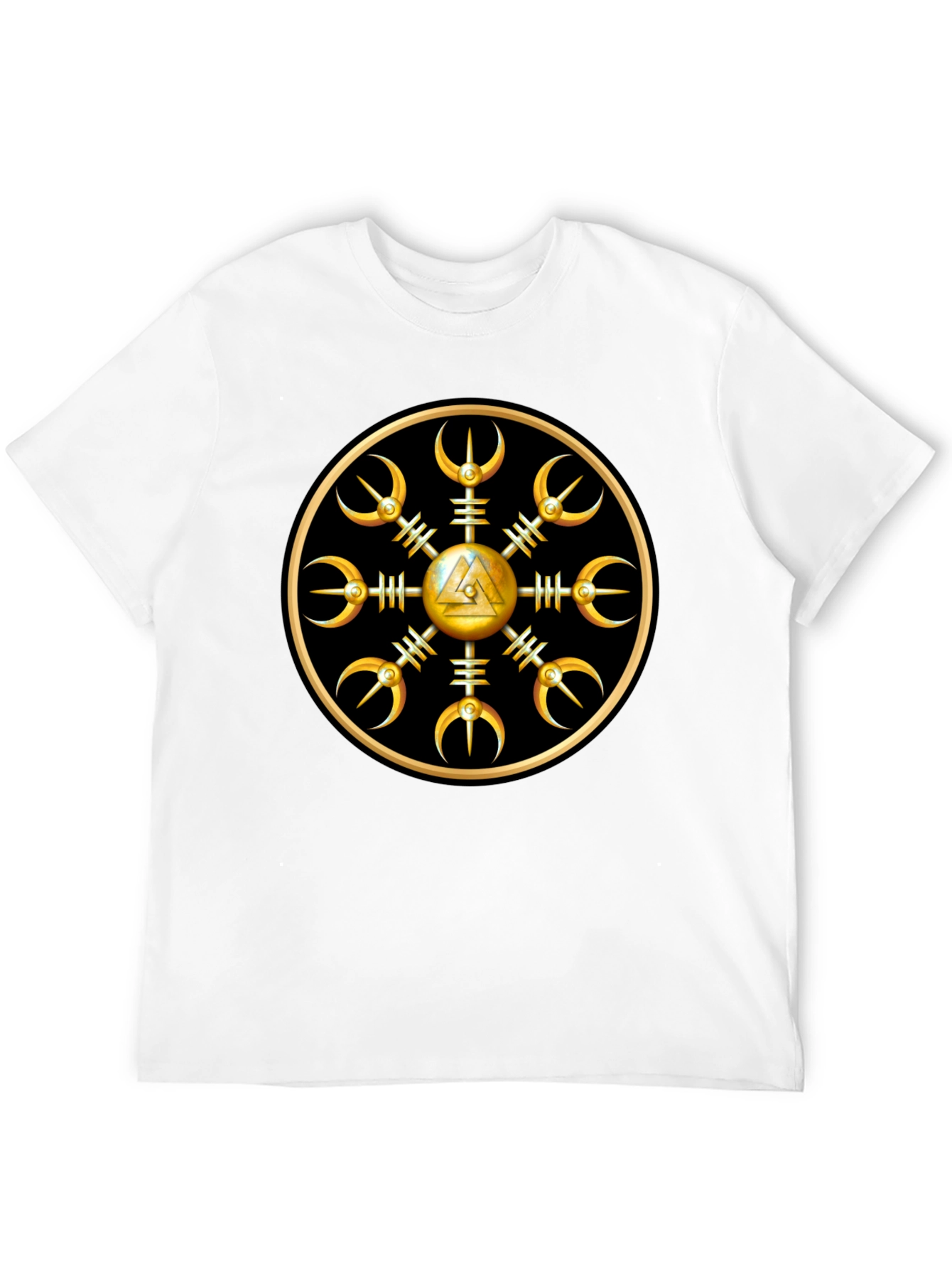 Helm of Awe Viking Symbol Black T-Shirt