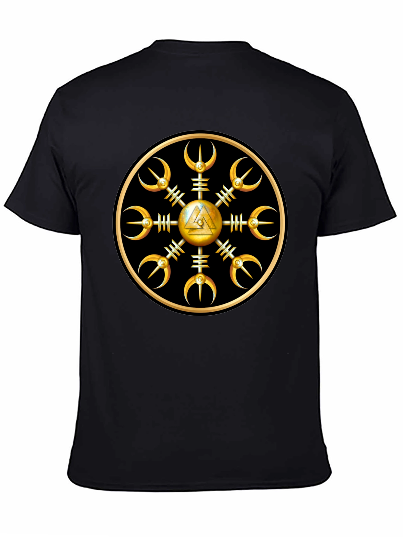 Helm of Awe Viking Symbol Black T-Shirt