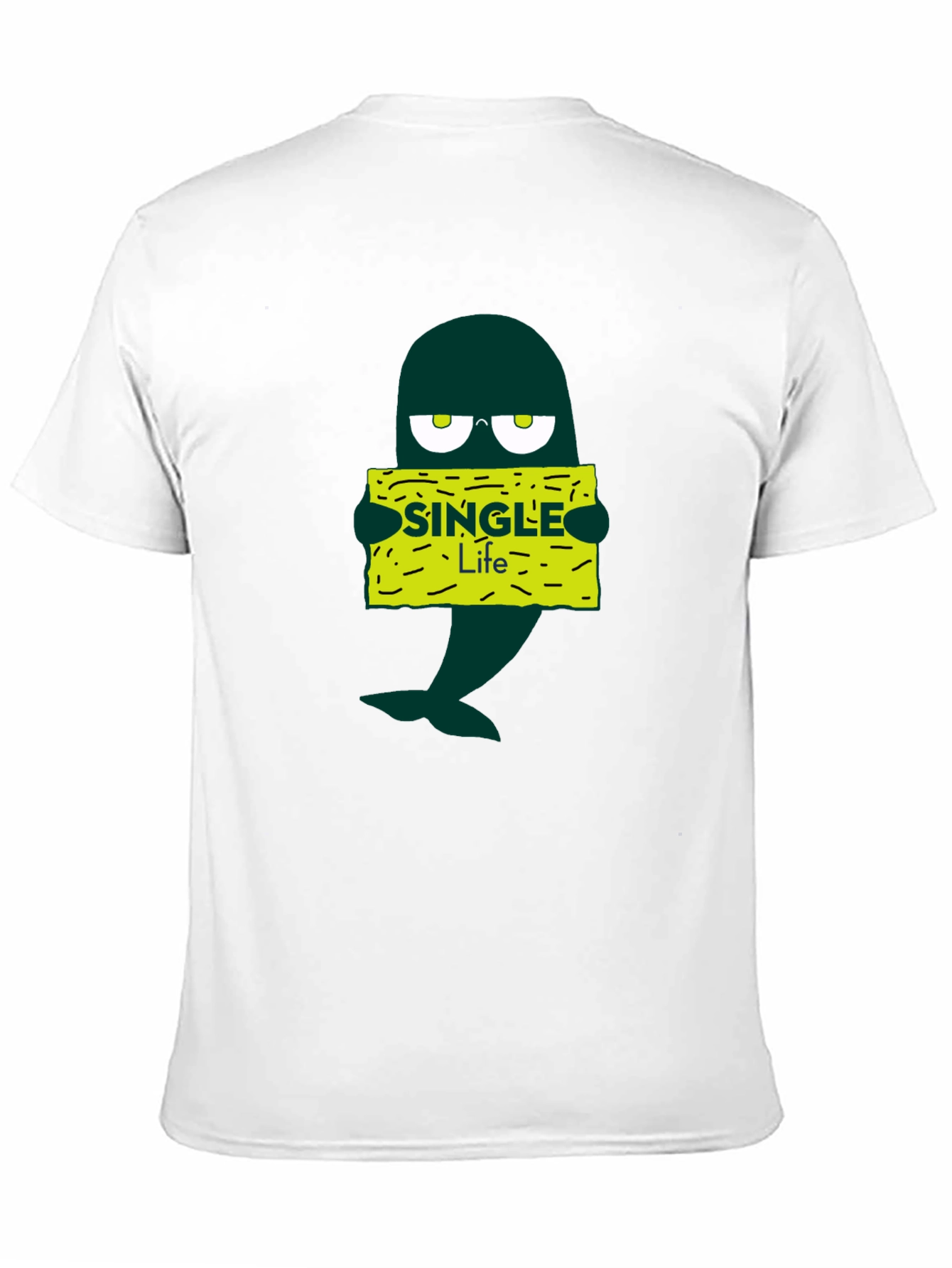 Single Life Cartoon T-Shirt - Black