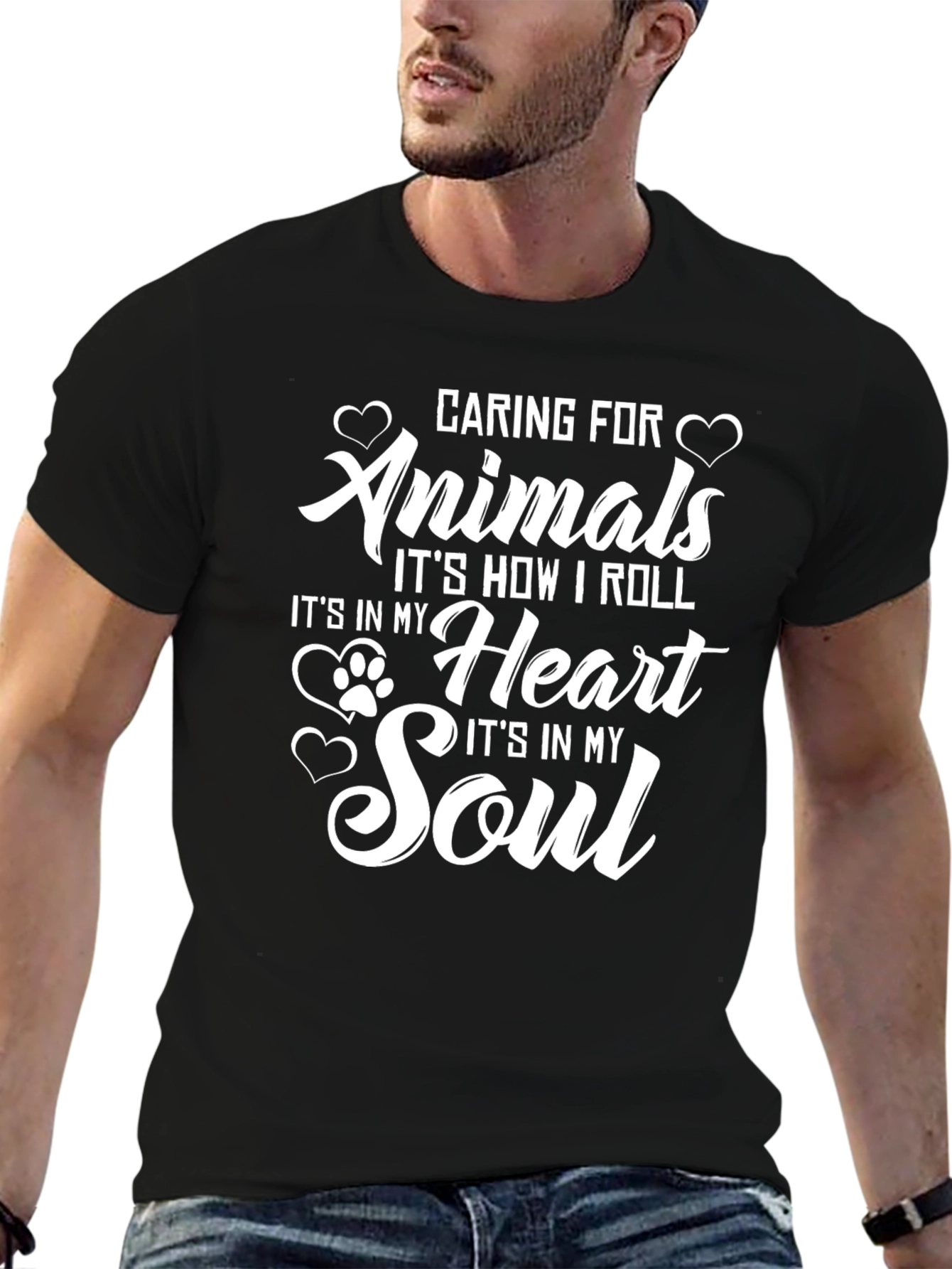 Caring for Animals Graphic Tee - Soft Cotton