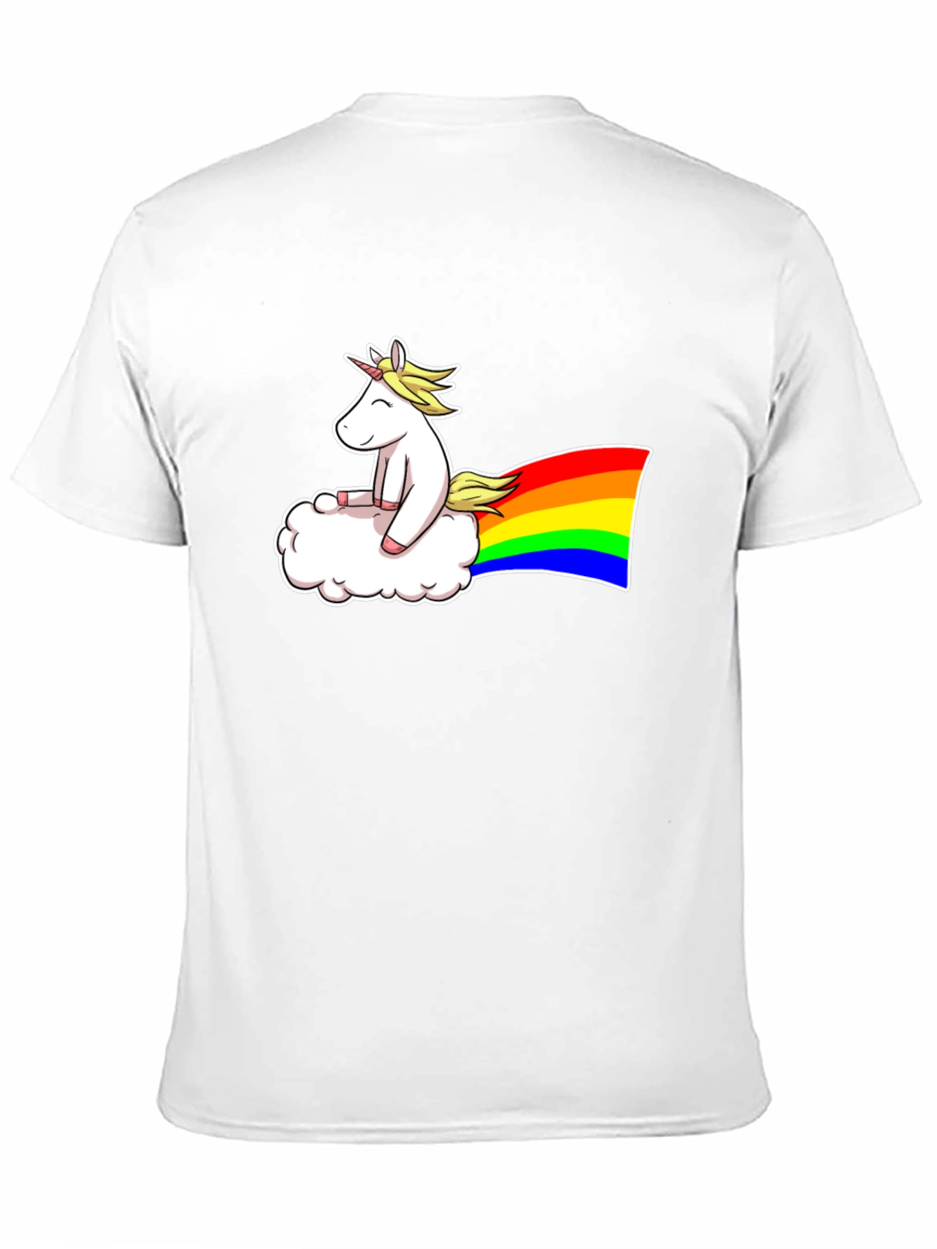 Unicorn Cloud Rainbow Graphic T-Shirt