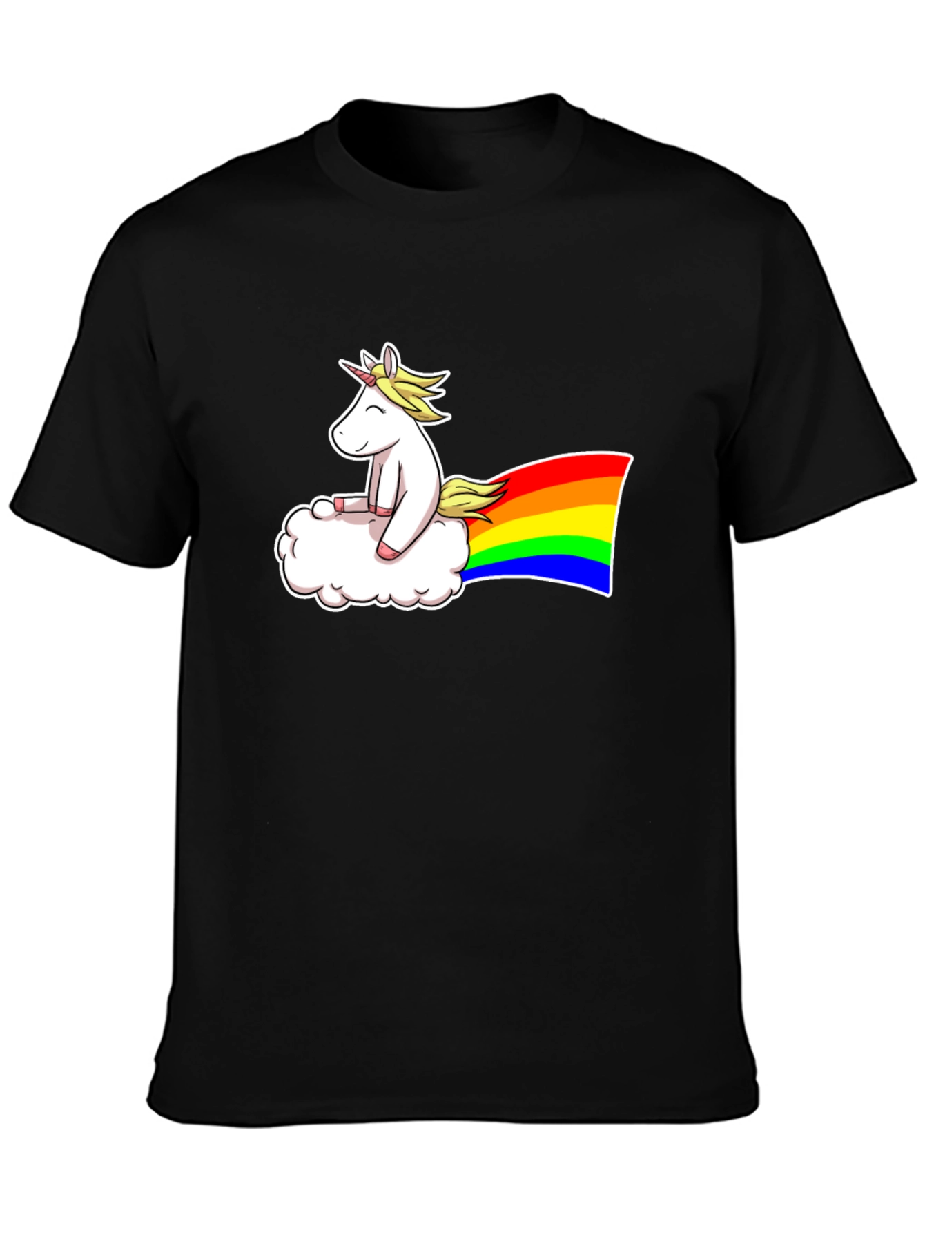 Unicorn Cloud Rainbow Graphic T-Shirt