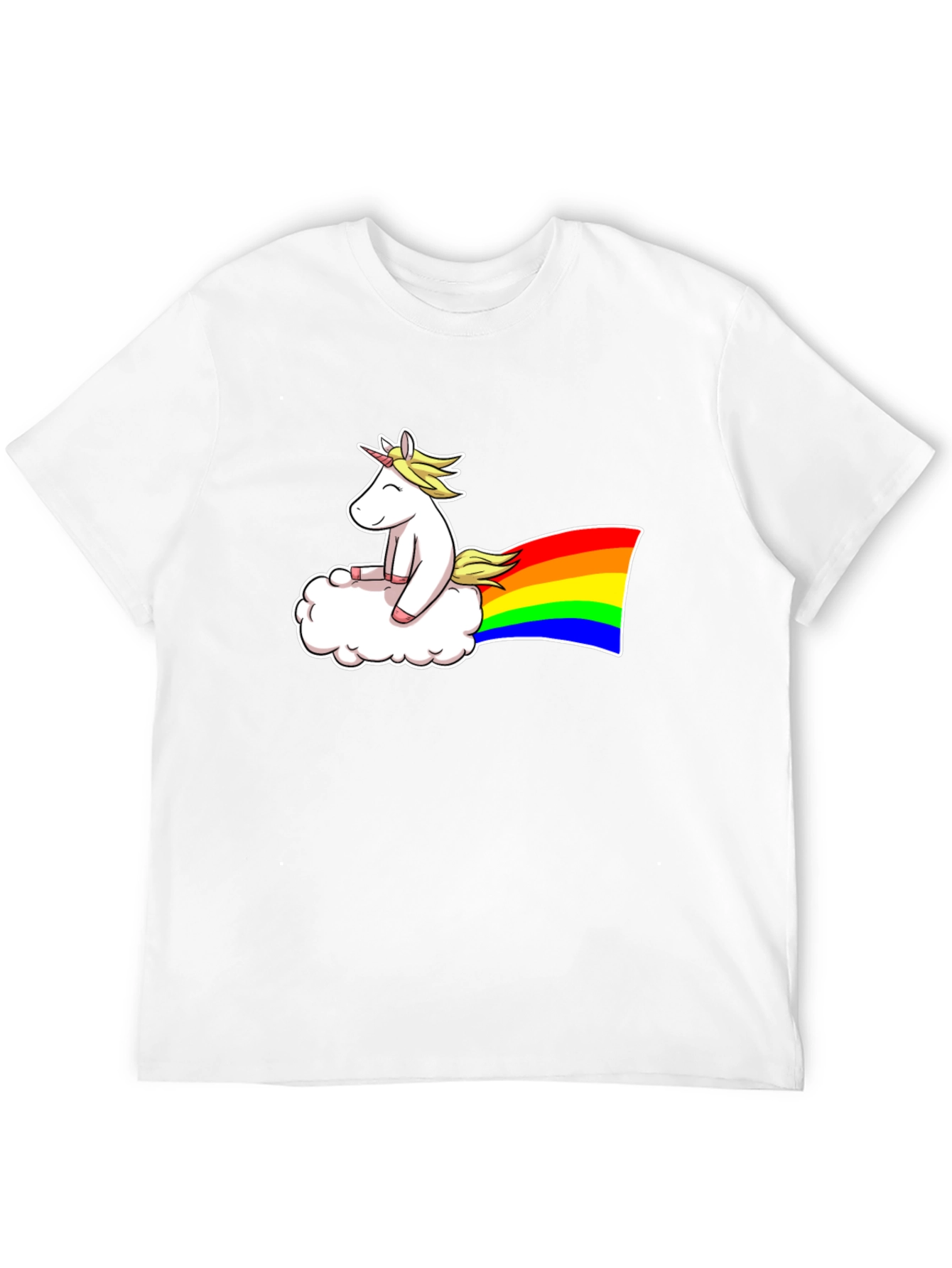Unicorn Cloud Rainbow Graphic T-Shirt